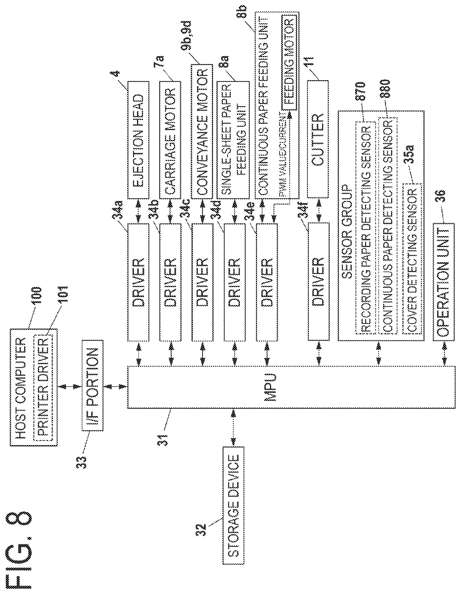 Patent US12090751 Figure 8 – Recording apparatus