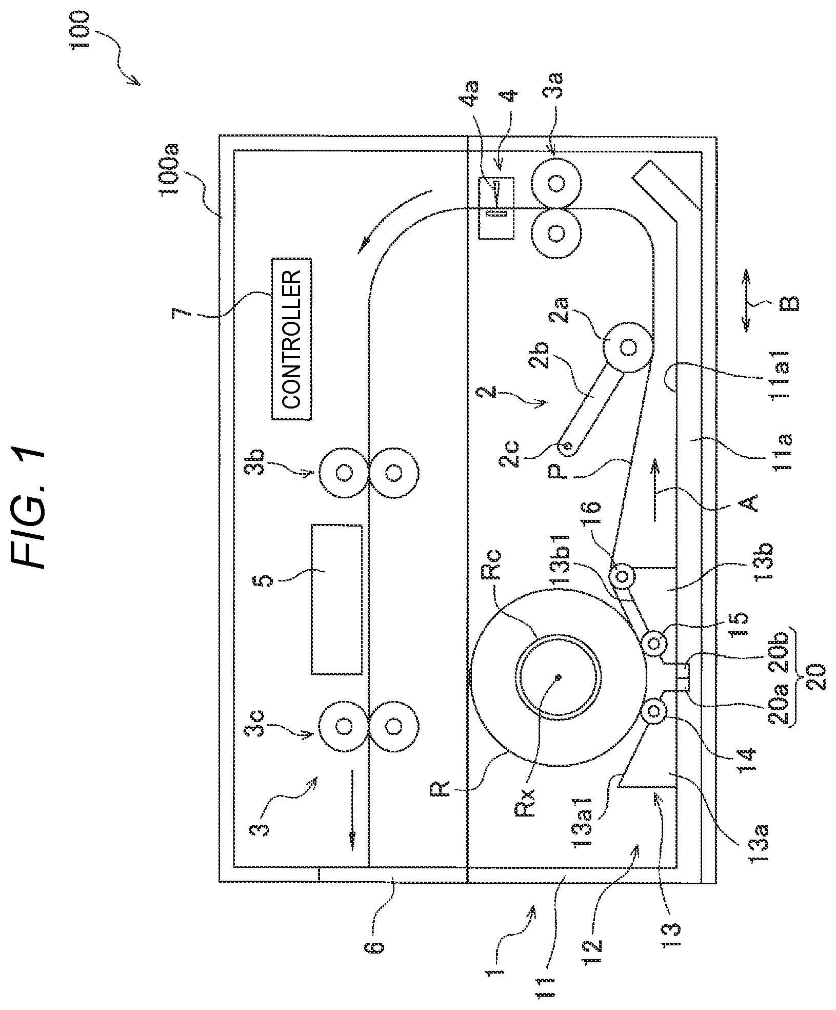 Patent US12090753 Figure 1 – Medium cassette and image recording apparatus