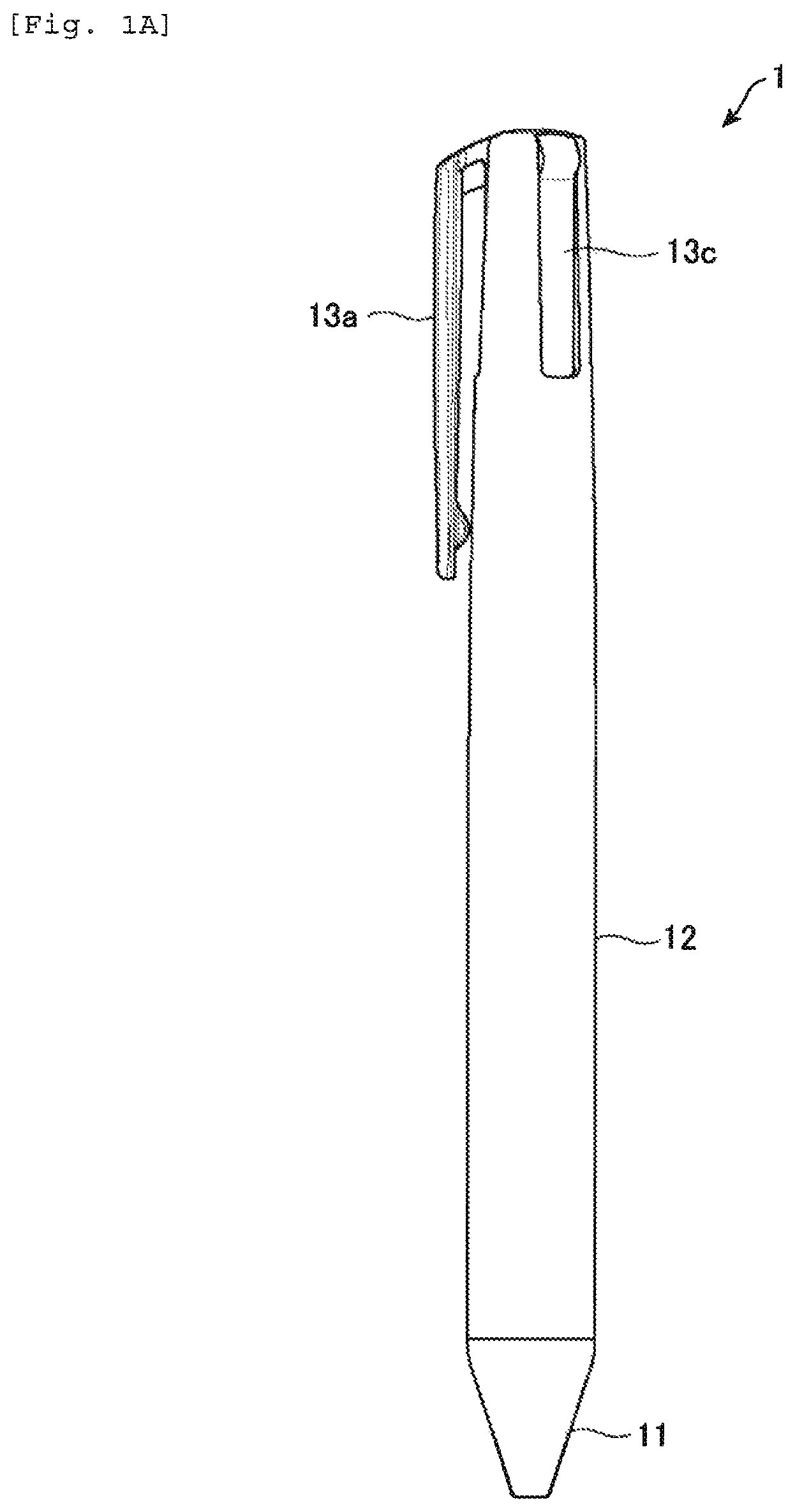 Patent US12090777 Figure 1 – Writing instrument refills and writing instrument