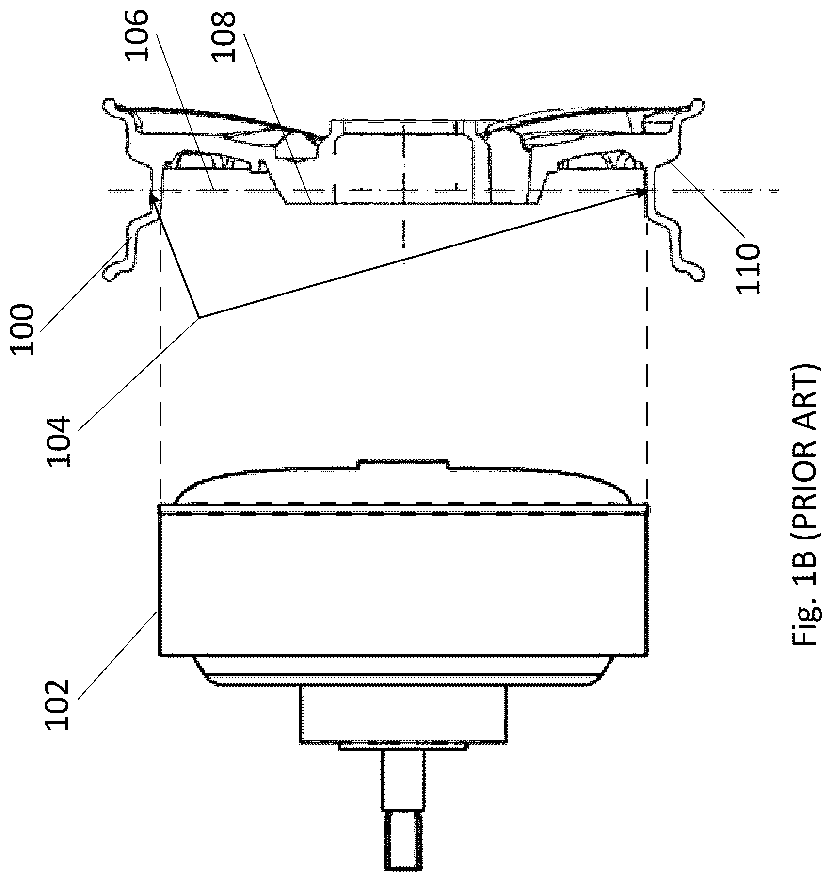 Patent US12090780 Figure 2 – Wheel assembly