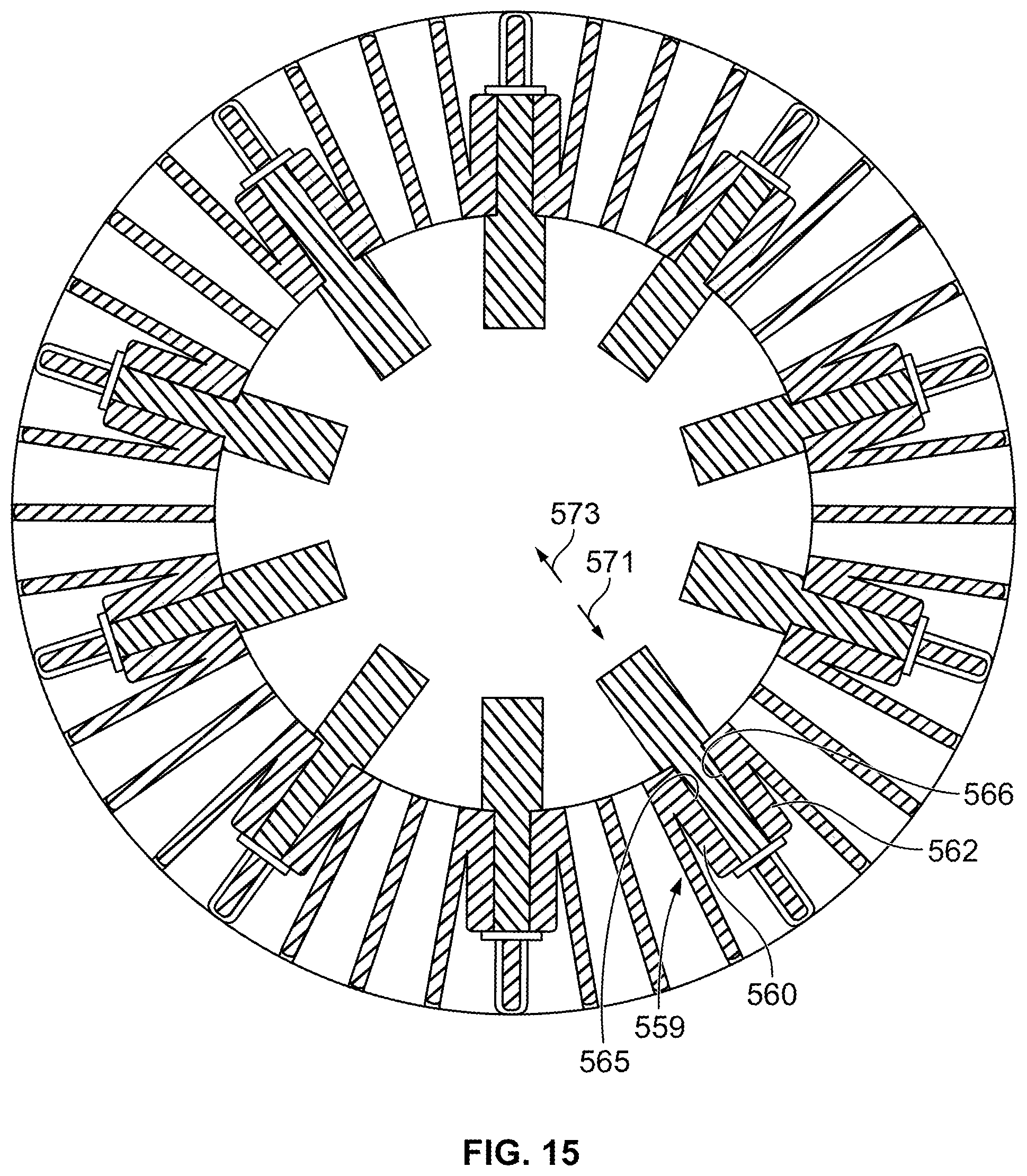 Patent US12090781 Figure 16 – Wheel hub with integrated circular brake element