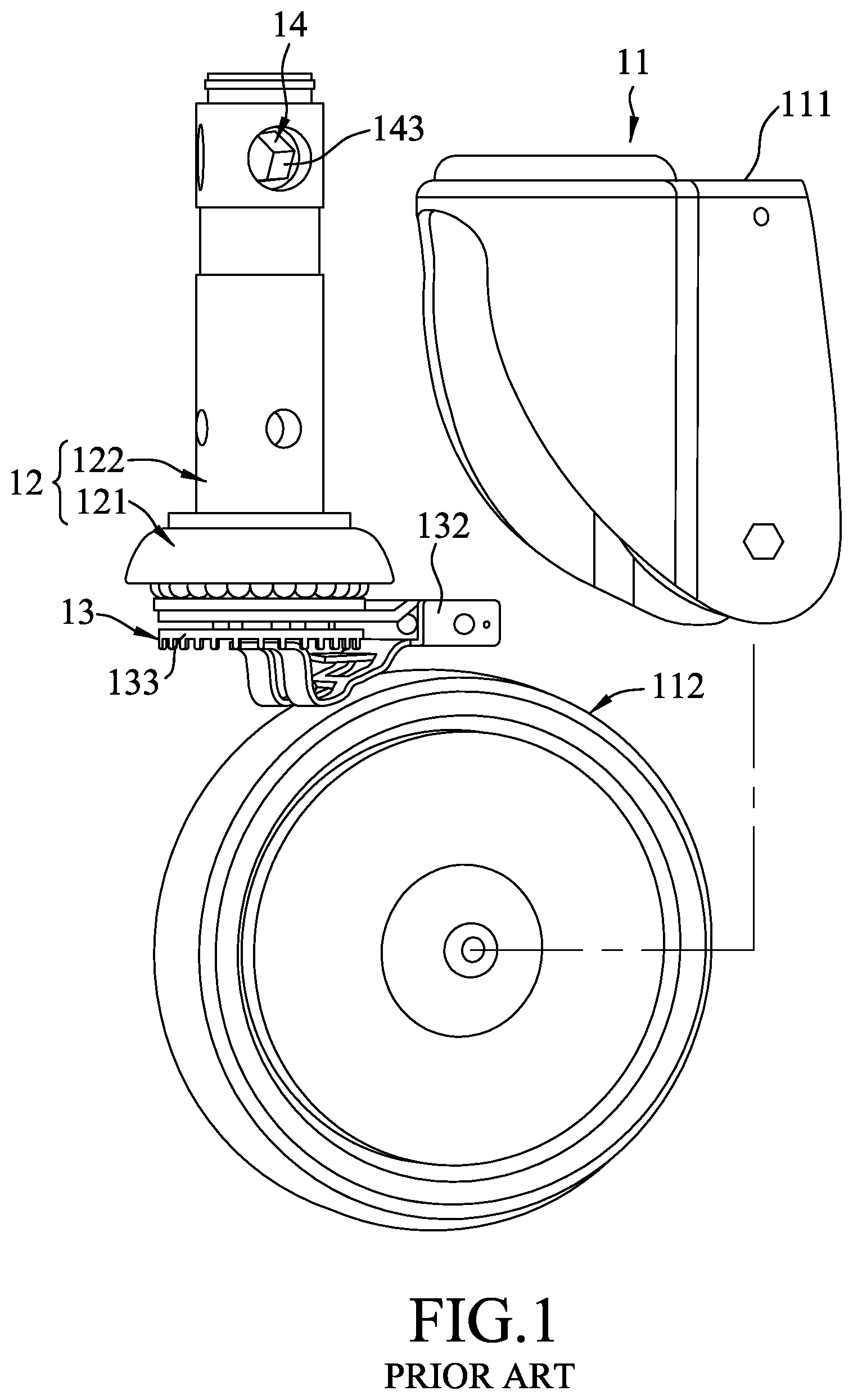Patent US12090786 Figure 1 – Caster device