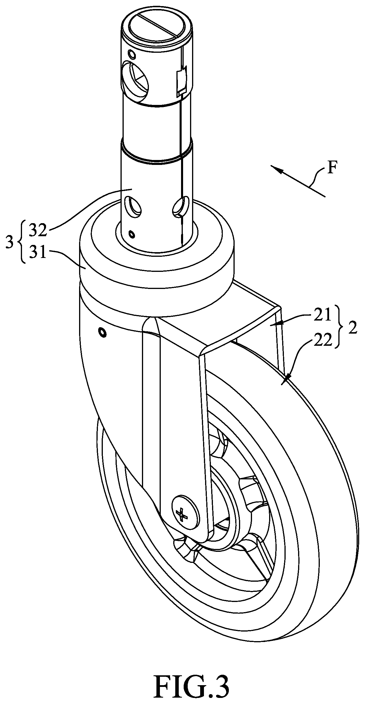Patent US12090786 Figure 3 – Caster device