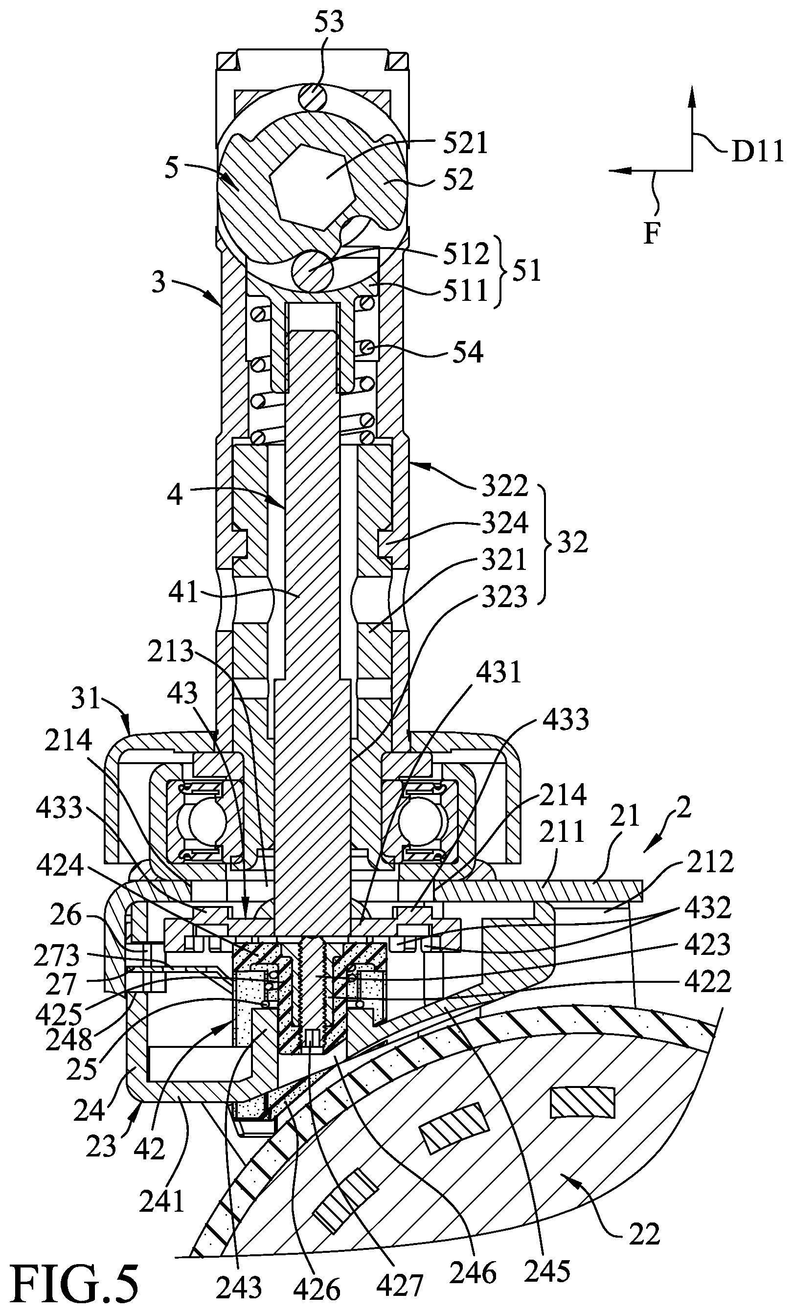 Patent US12090786 Figure 5 – Caster device