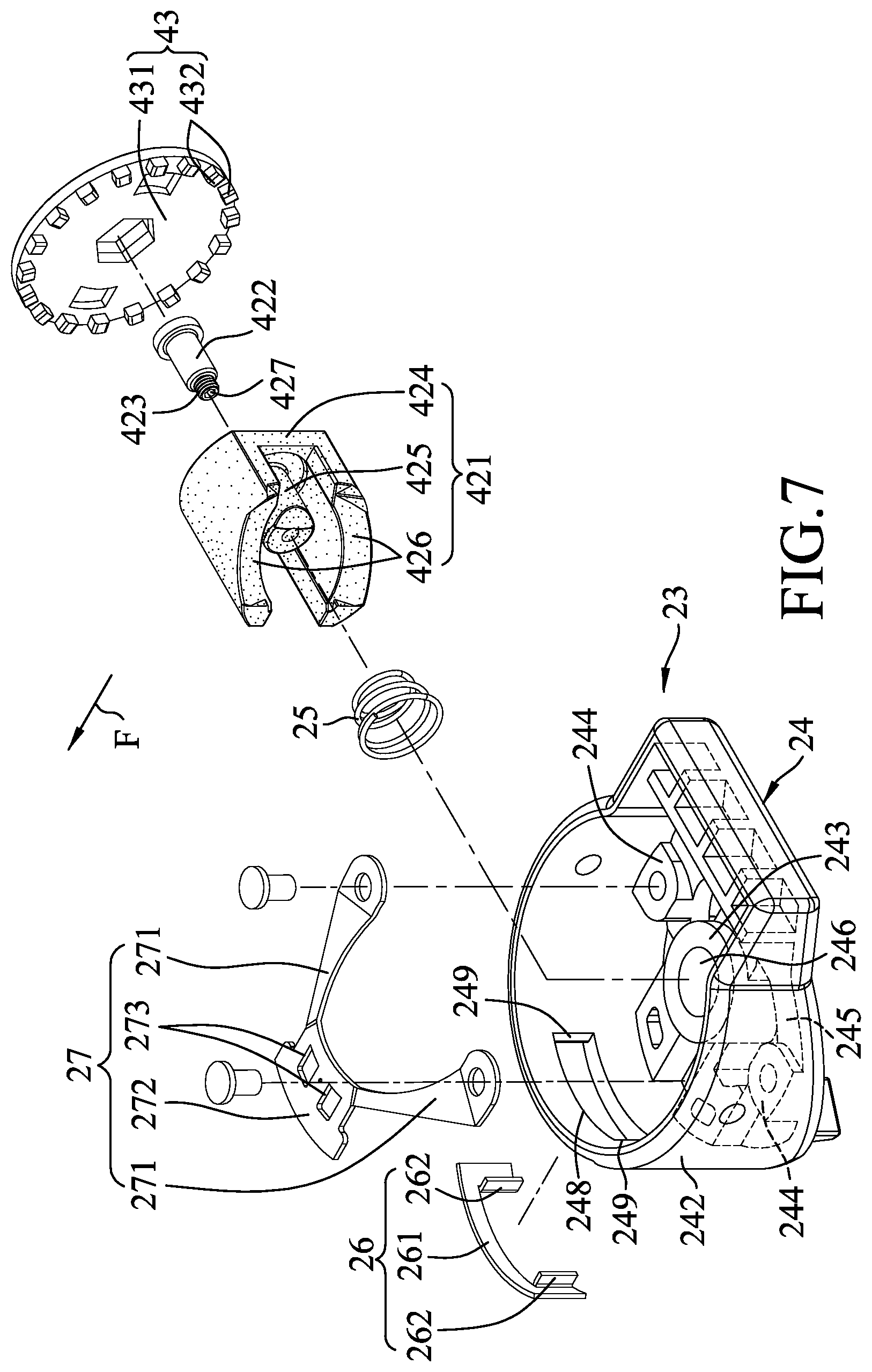 Patent US12090786 Figure 7 – Caster device
