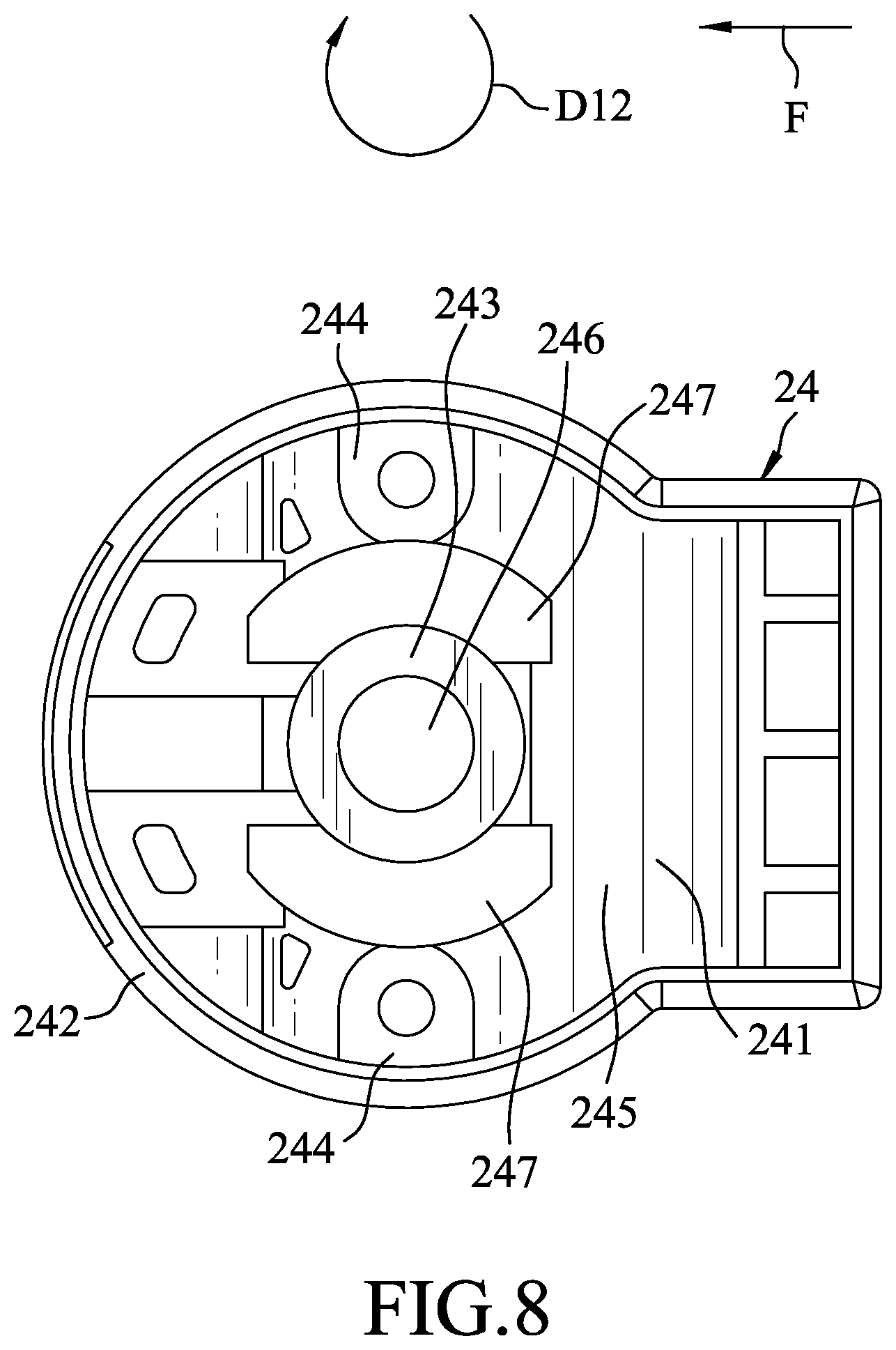 Patent US12090786 Figure 8 – Caster device