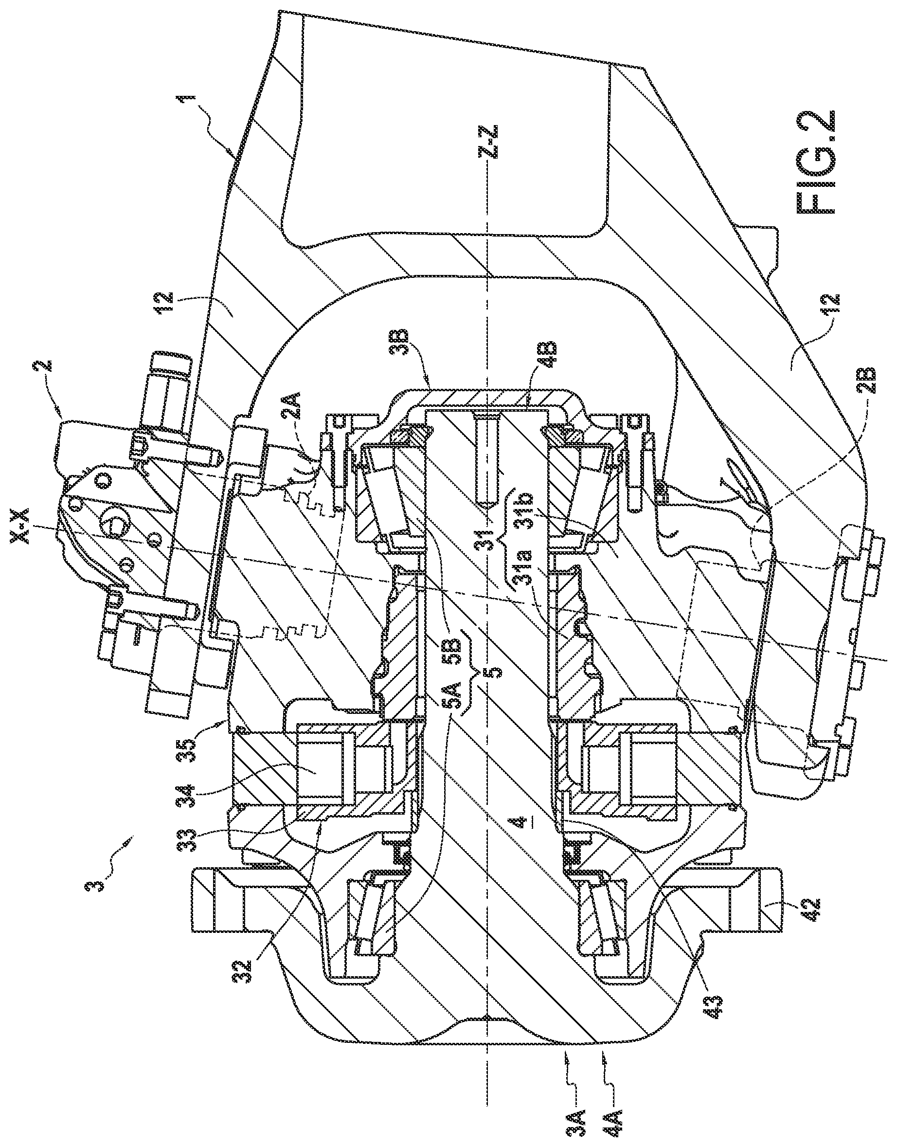 Patent US12090787 Figure 2 – Hydraulic motor for a vehicle steered wheel