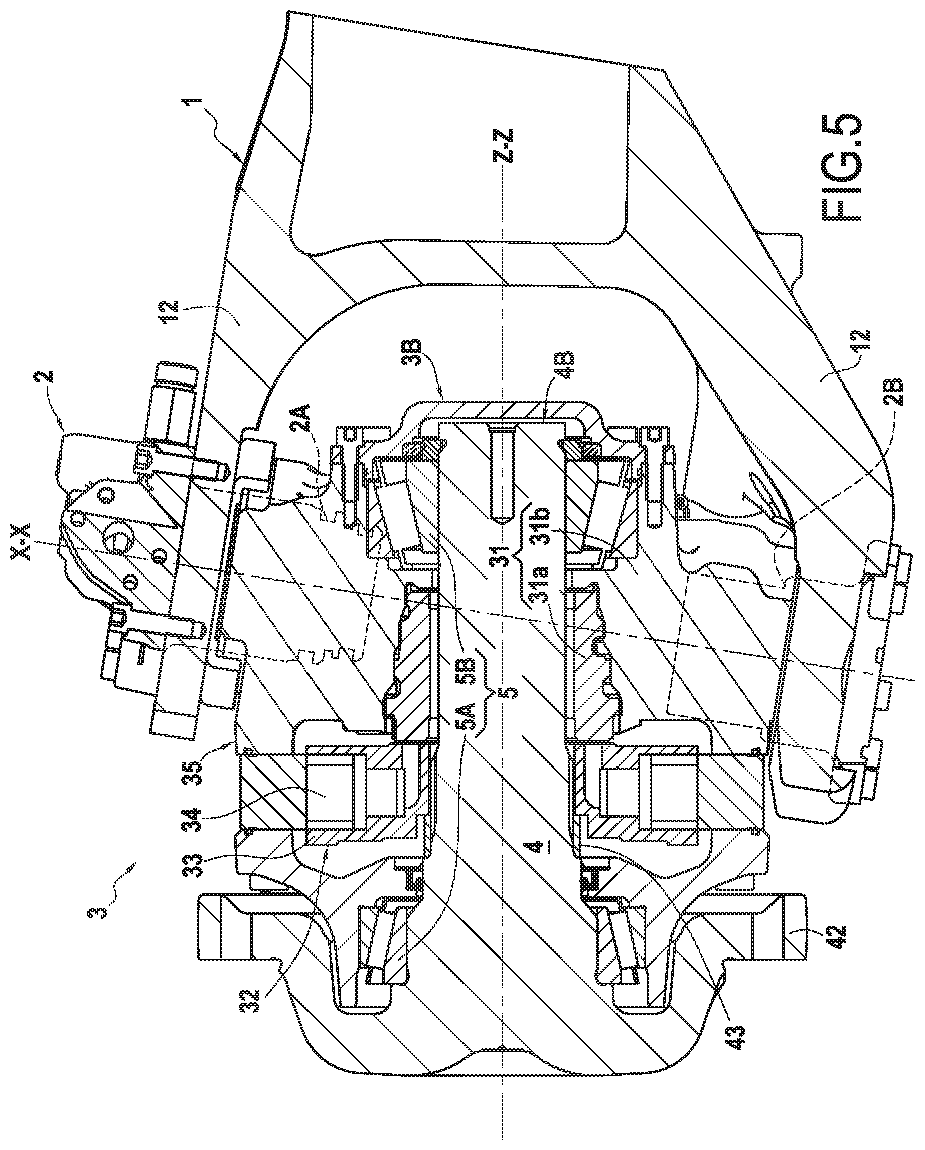 Patent US12090787 Figure 5 – Hydraulic motor for a vehicle steered wheel