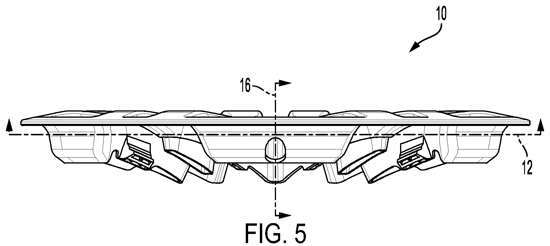 Patent US12090788 Figure 5 – Flexible wheel cover overlay with extended surround