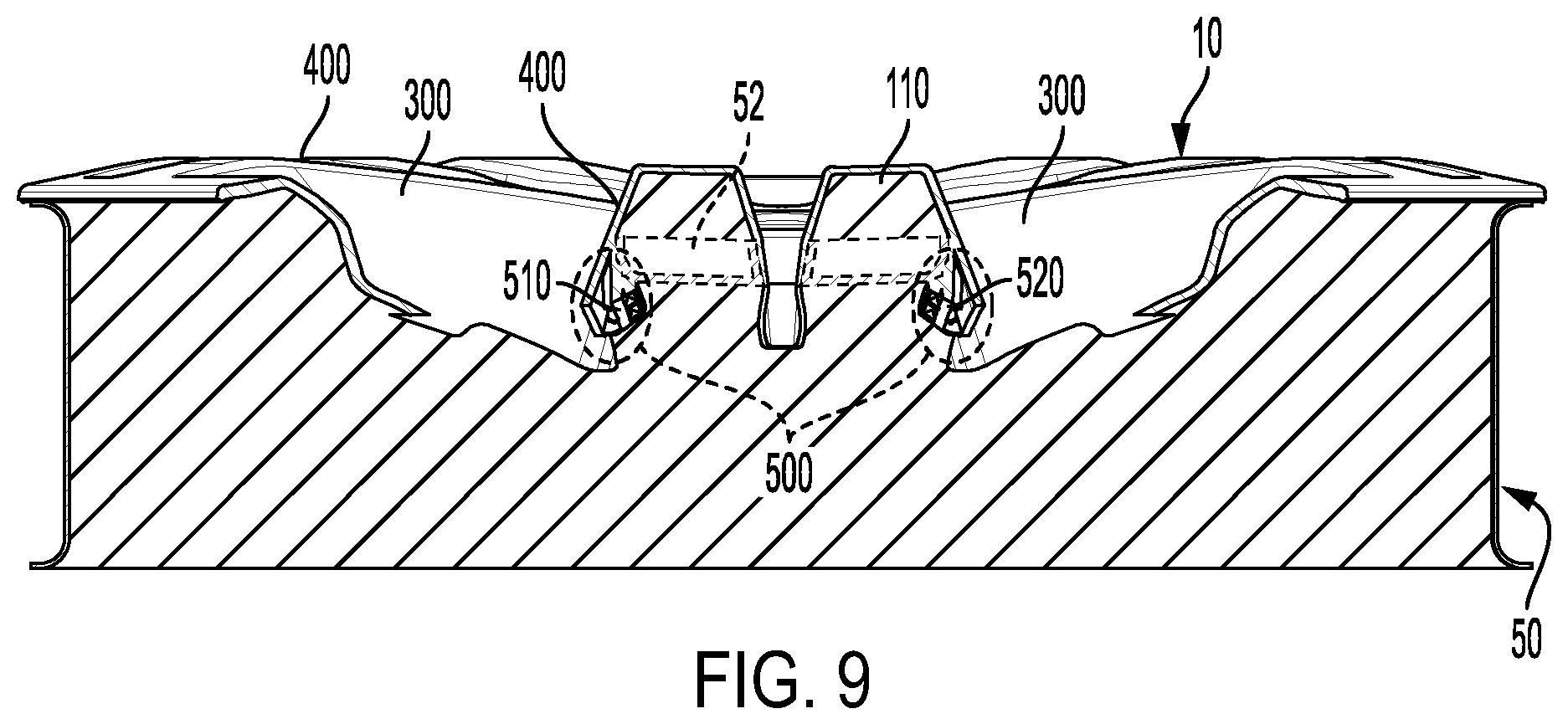 Patent US12090788 Figure 9 – Flexible wheel cover overlay with extended surround