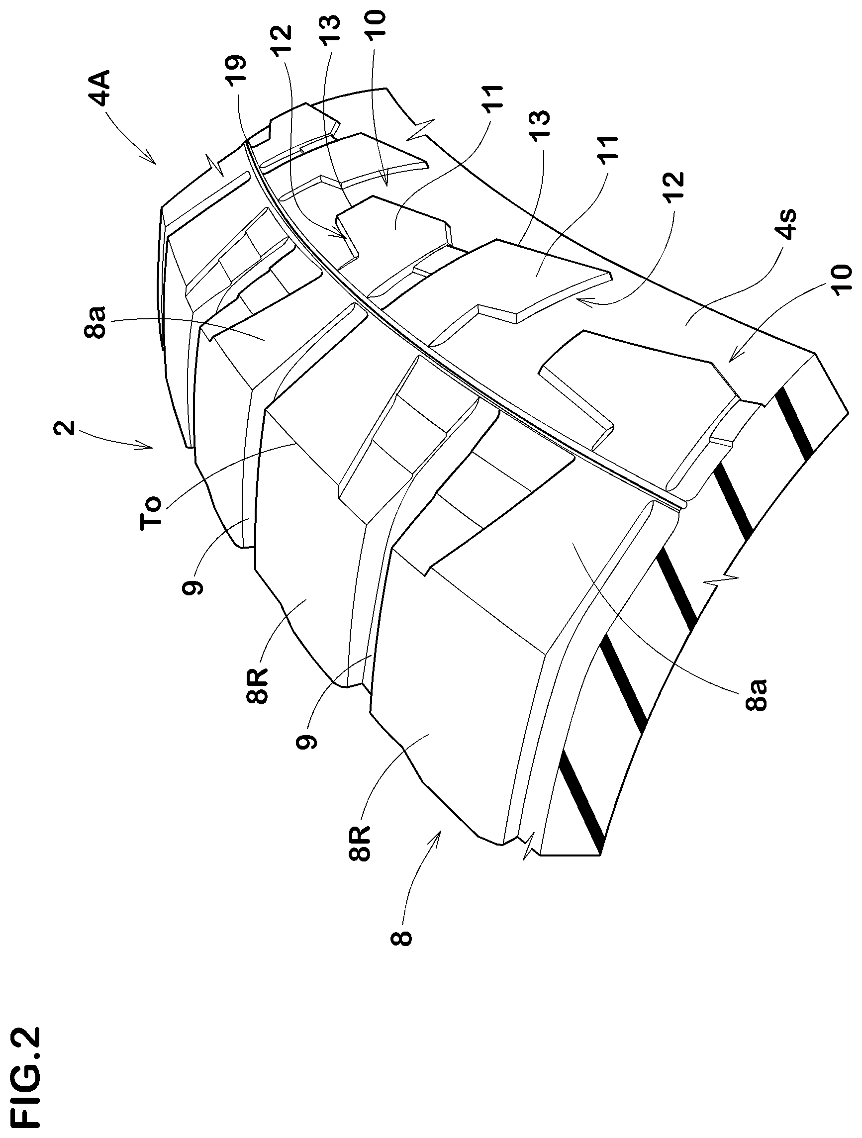 Patent US12090791 Figure 2 – Pneumatic tire