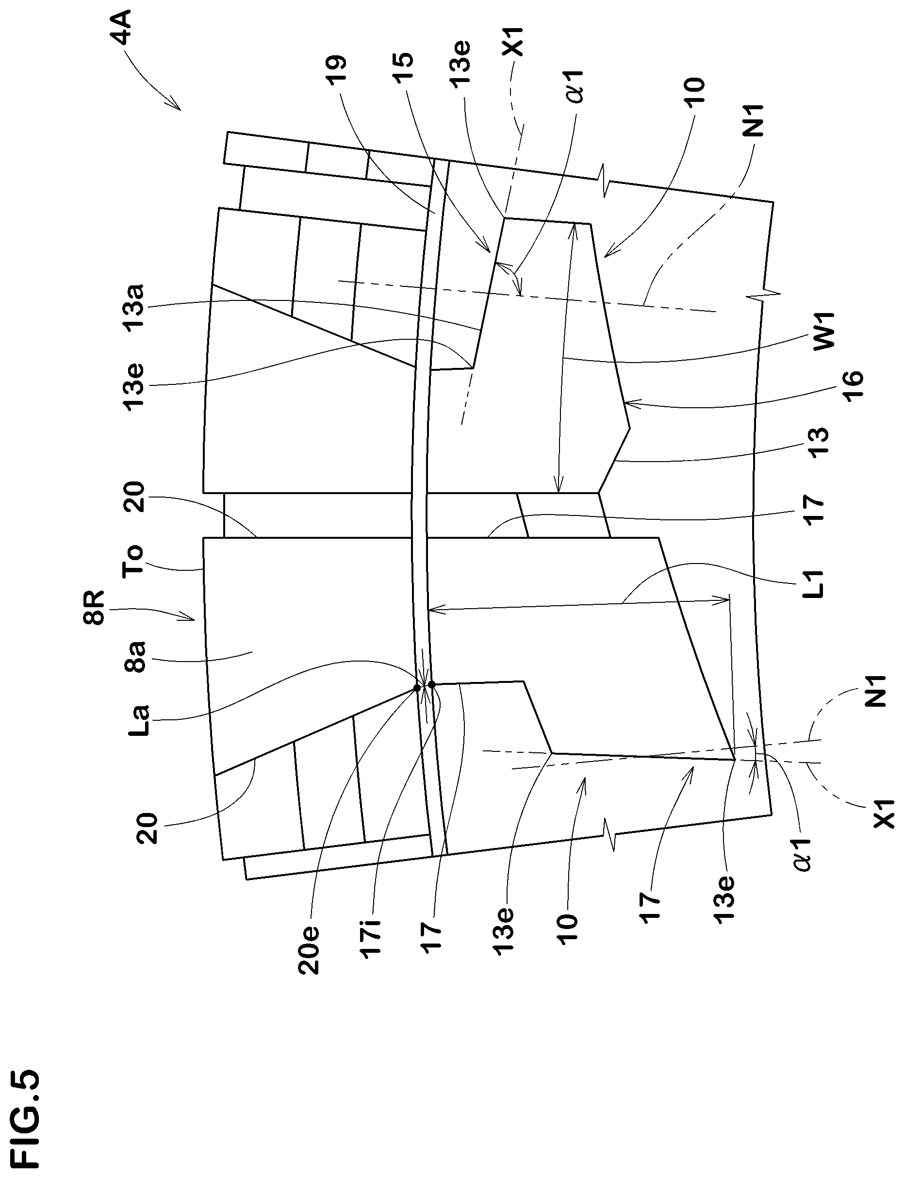 Patent US12090791 Figure 5 – Pneumatic tire