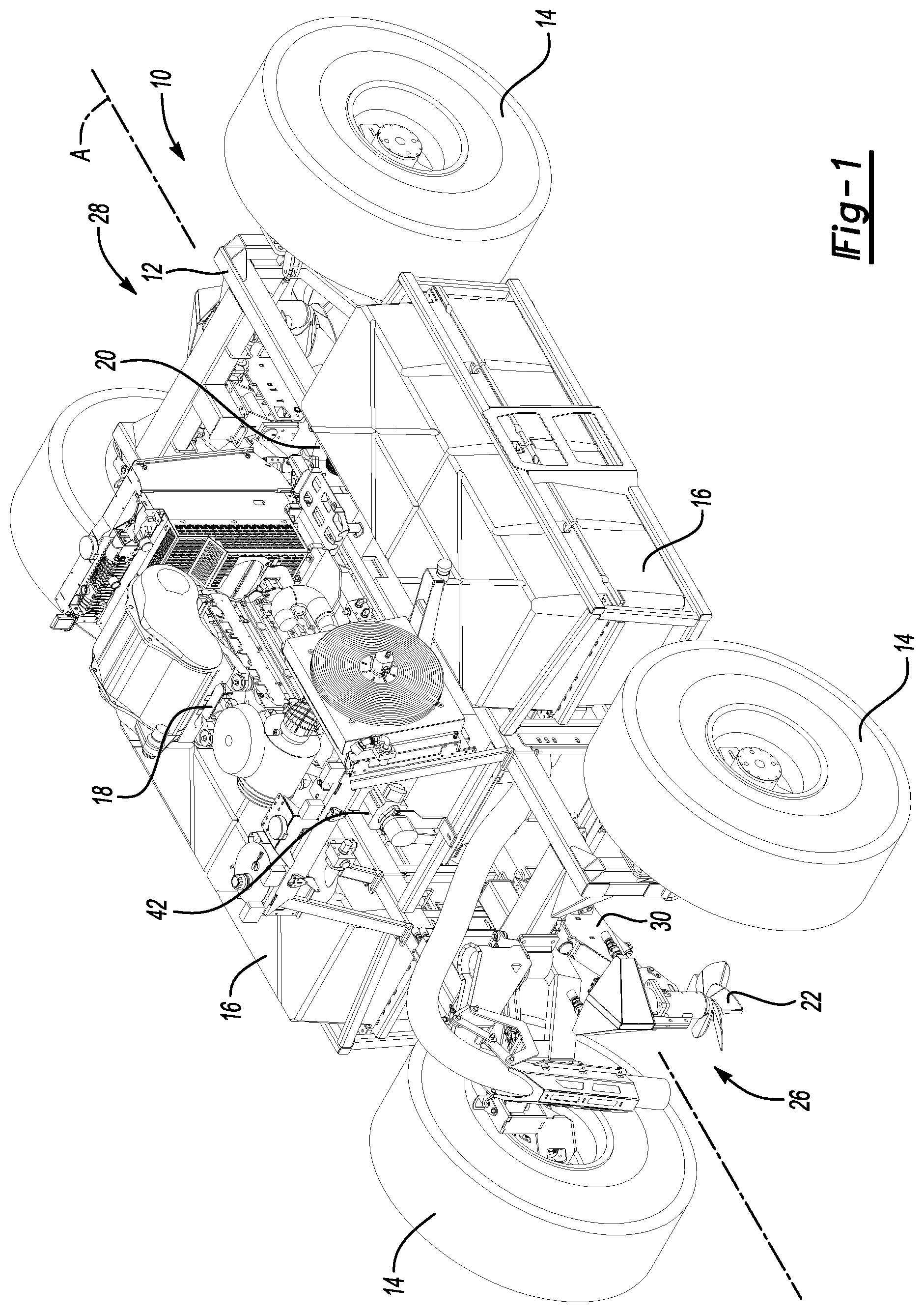 Patent US12090803 Figure 1 – Amphibious vehicle