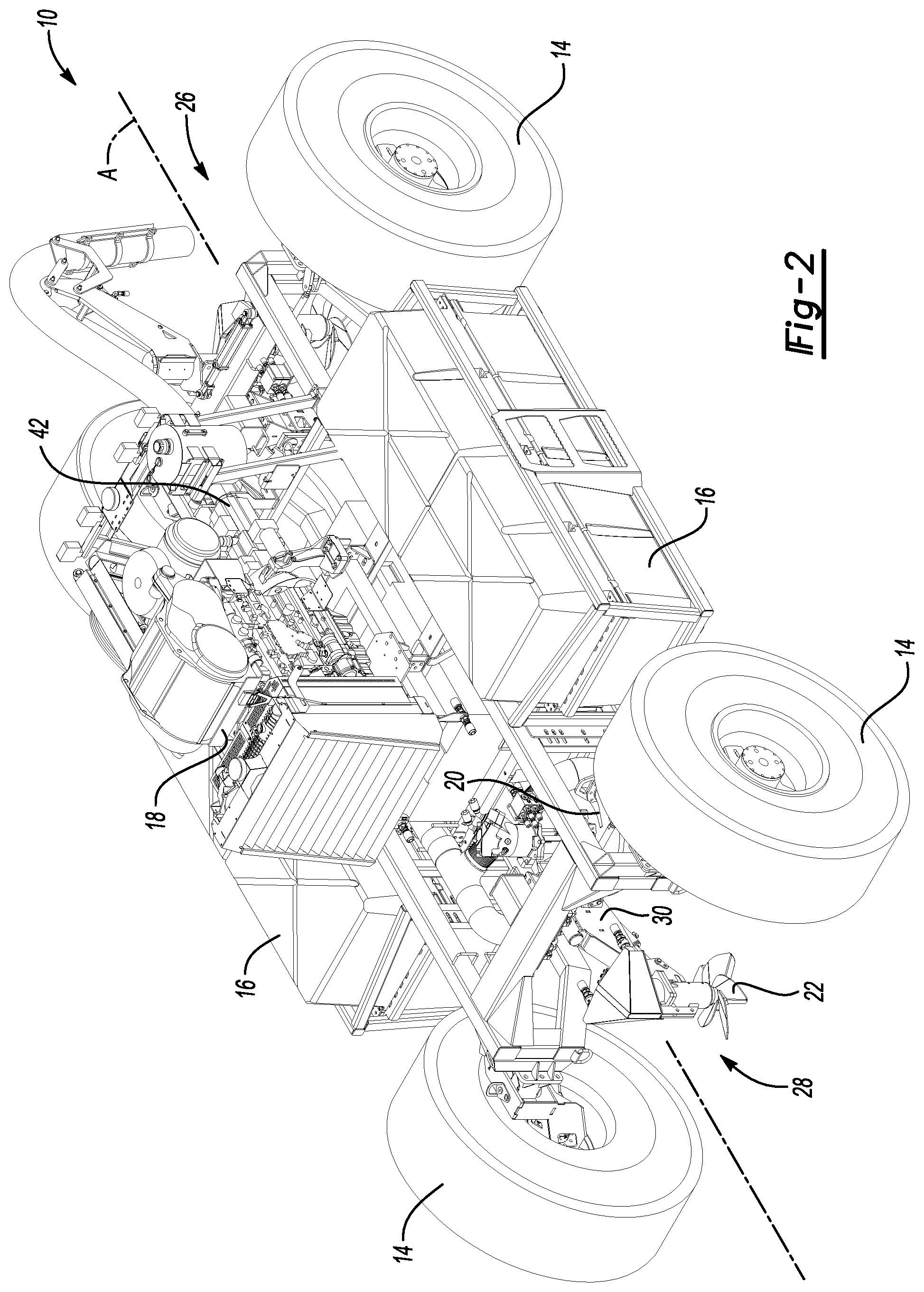 Patent US12090803 Figure 2 – Amphibious vehicle