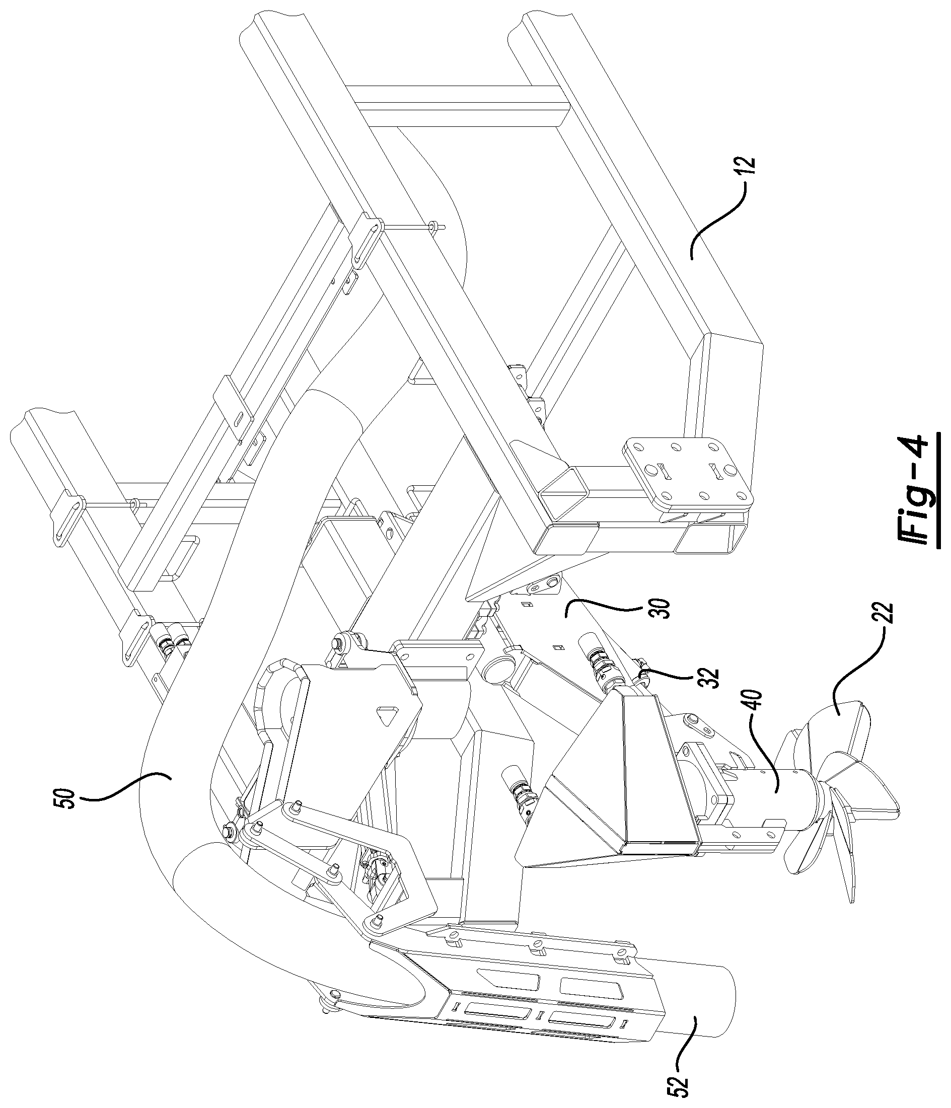 Patent US12090803 Figure 4 – Amphibious vehicle