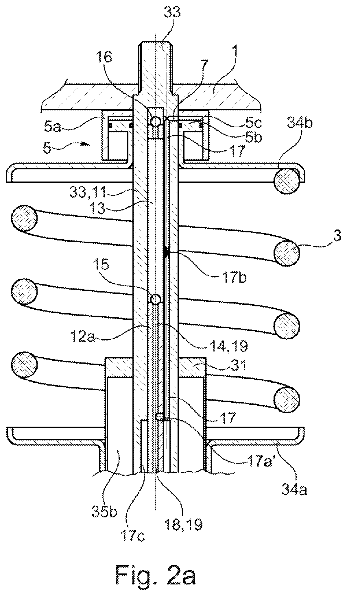 Patent US12090804 Figure 3 – Vehicle wheel suspension having an adjustment system for the base of a structure support spring