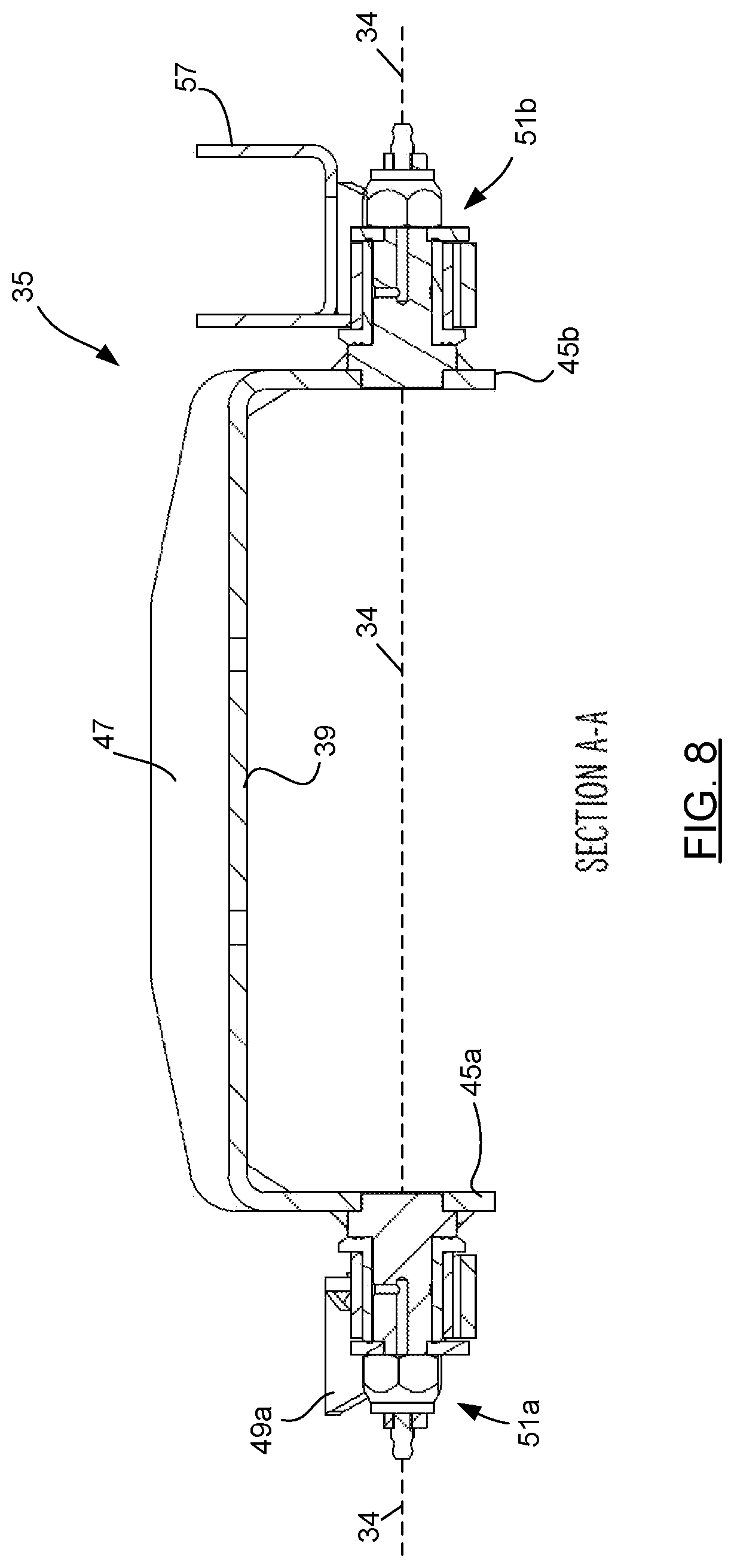 Patent US12090805 Figure 7 – Independent suspension with airbag
