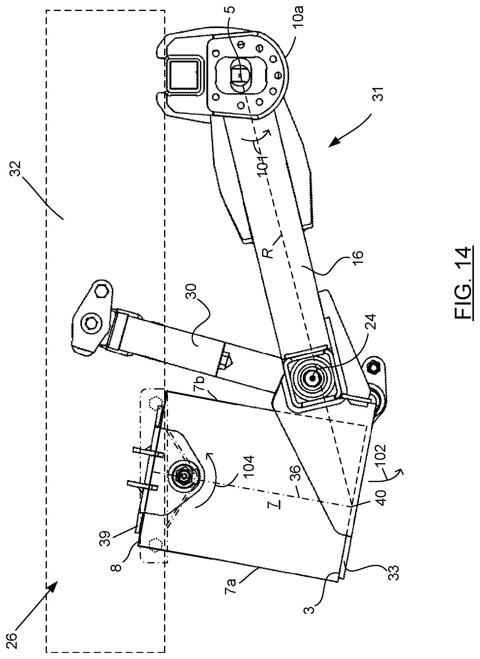 Patent US12090805 Figure 12 – Independent suspension with airbag