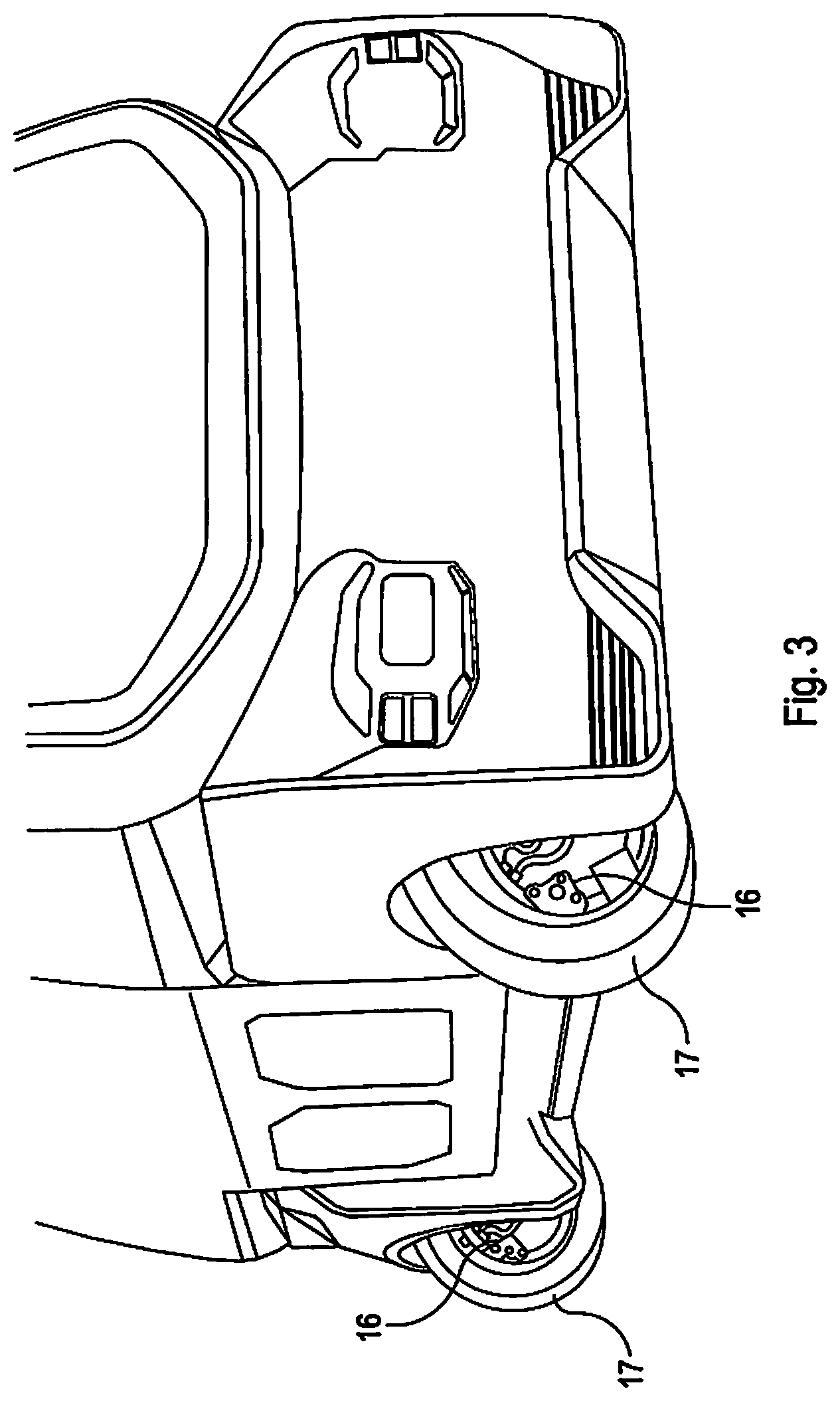 Patent US12090808 Figure 3 – Double wishbone suspension system for an in-wheel electric motor