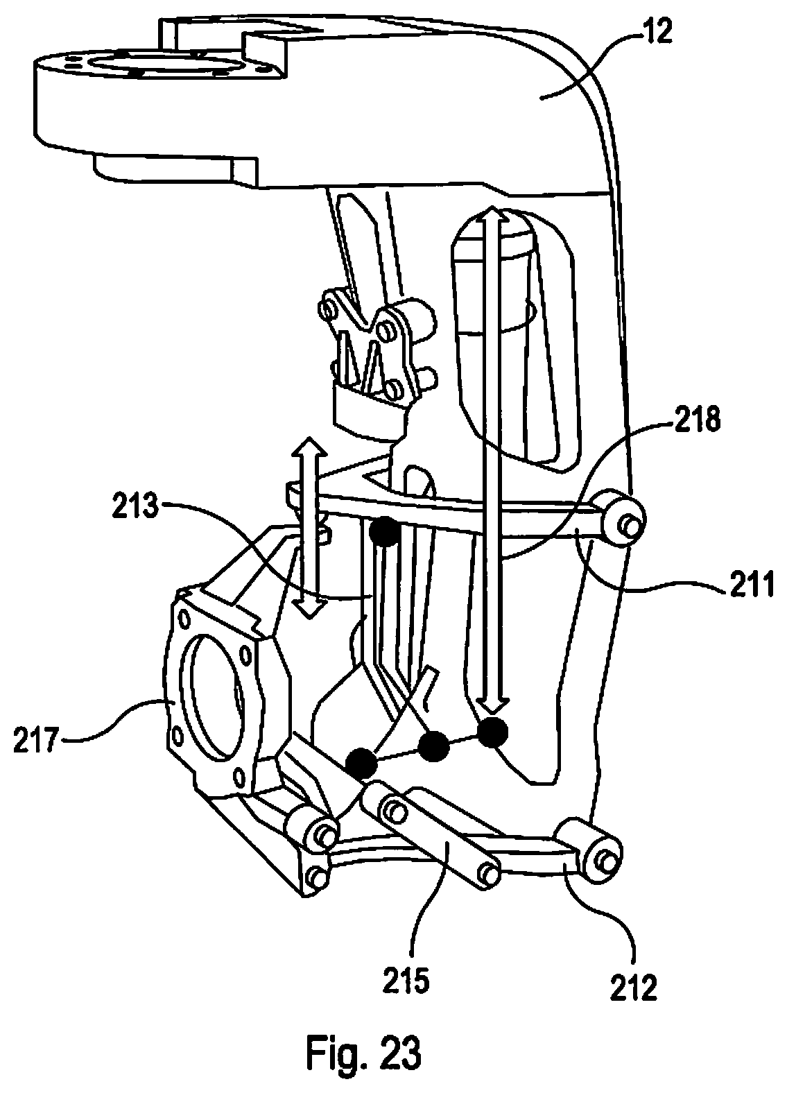 Patent US12090808 Figure 20 – Double wishbone suspension system for an in-wheel electric motor