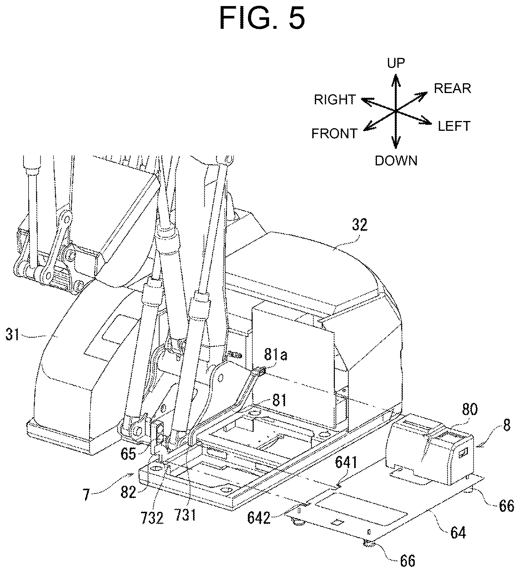 Patent US12090812 Figure 5 – Construction machine
