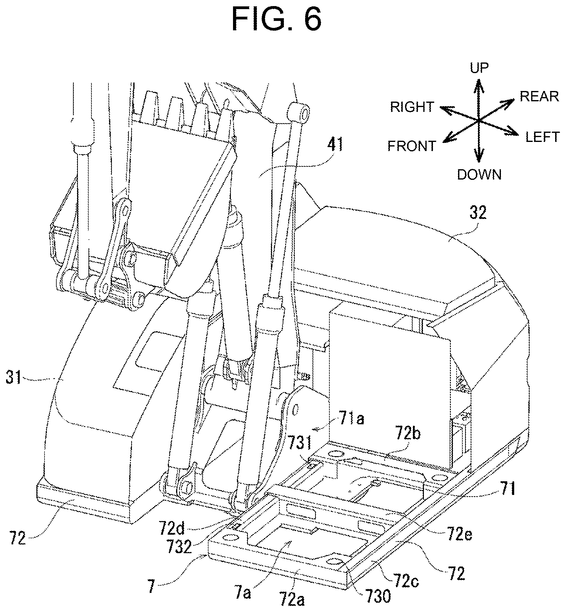 Patent US12090812 Figure 6 – Construction machine