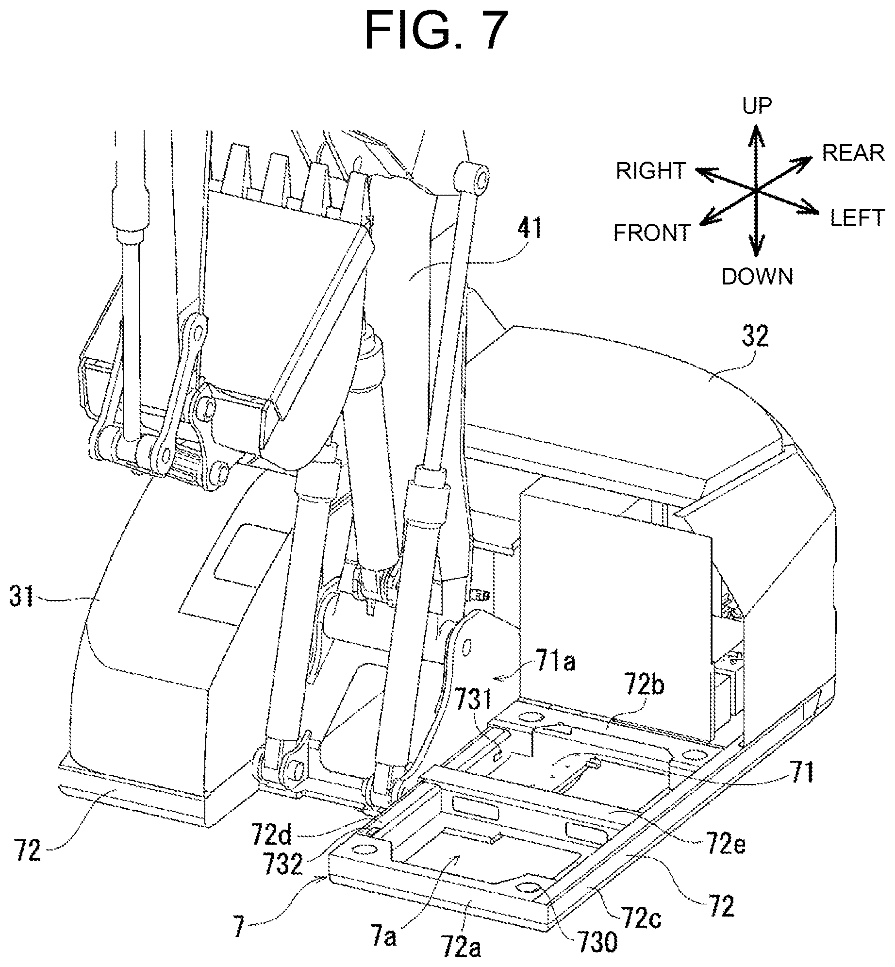 Patent US12090812 Figure 7 – Construction machine