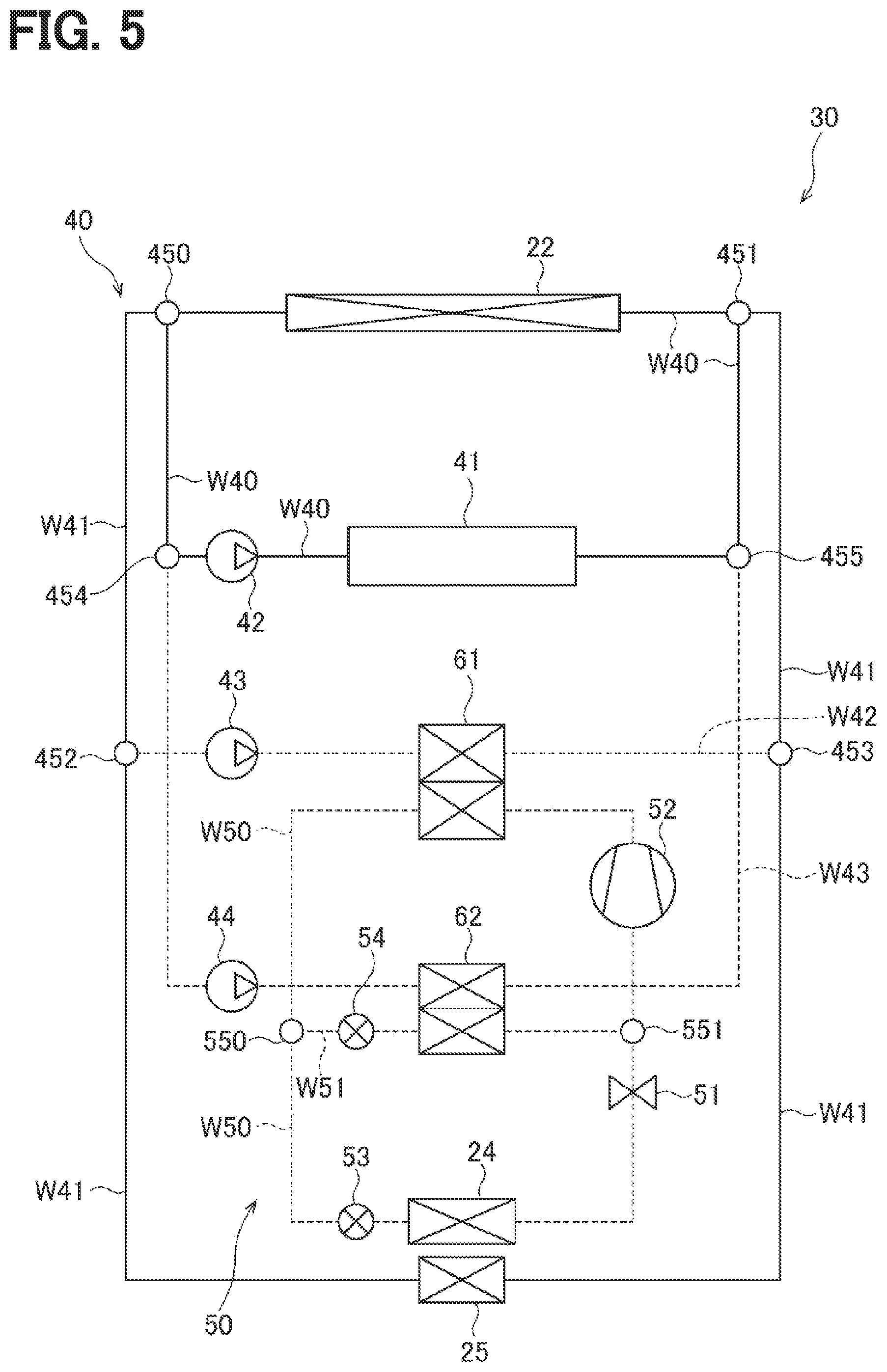 Patent US12090814 Figure 5 – Vehicle heat exchange system