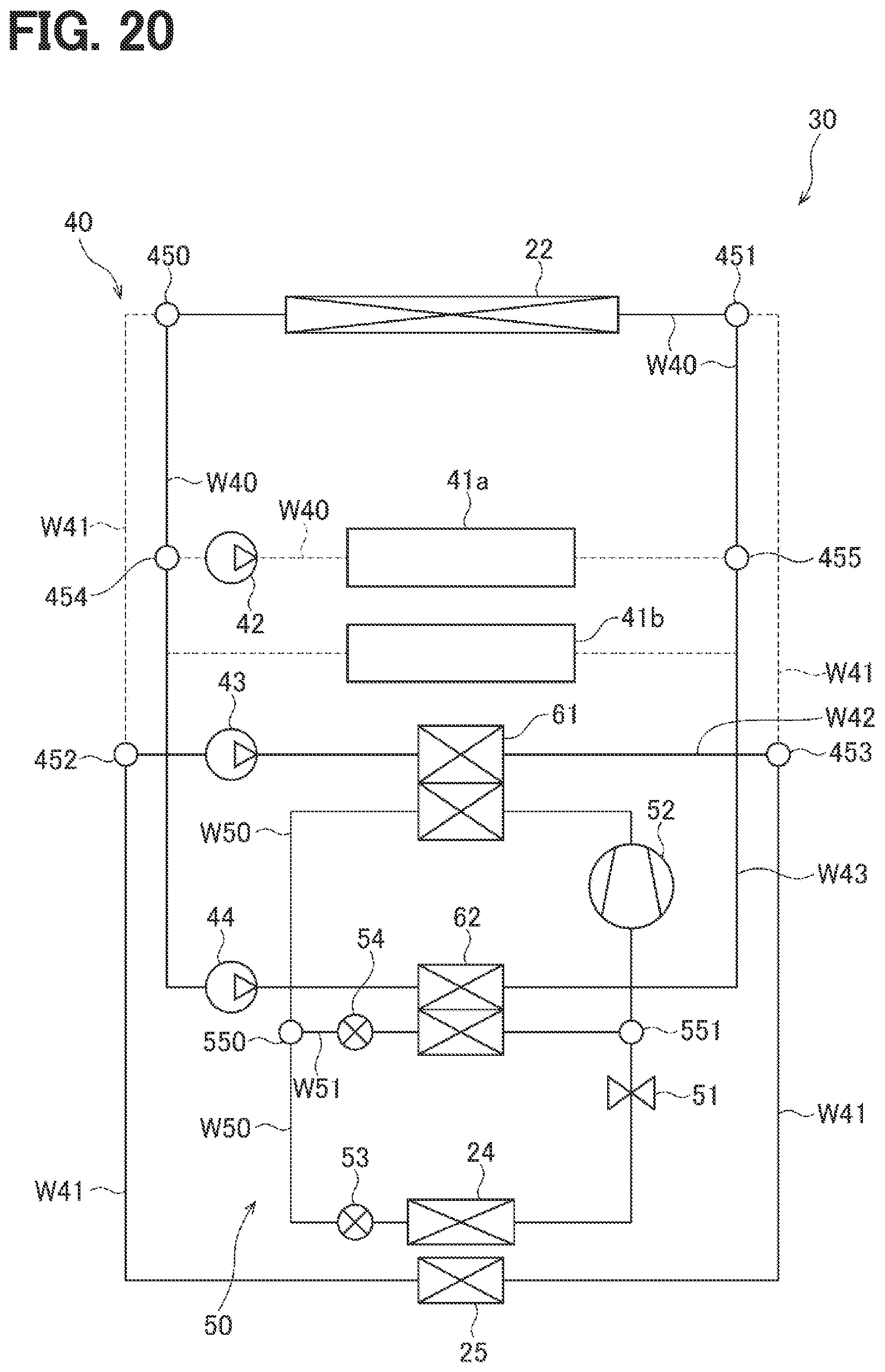 Patent US12090814 Figure 20 – Vehicle heat exchange system