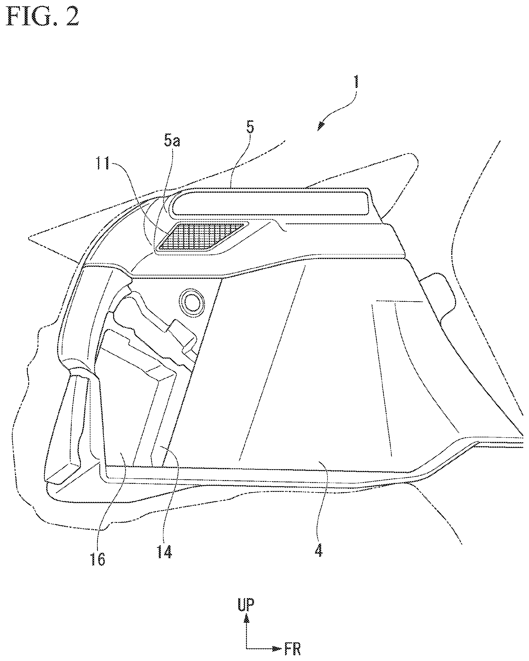 Patent US12090815 Figure 2 – Ventilation structure of vehicle