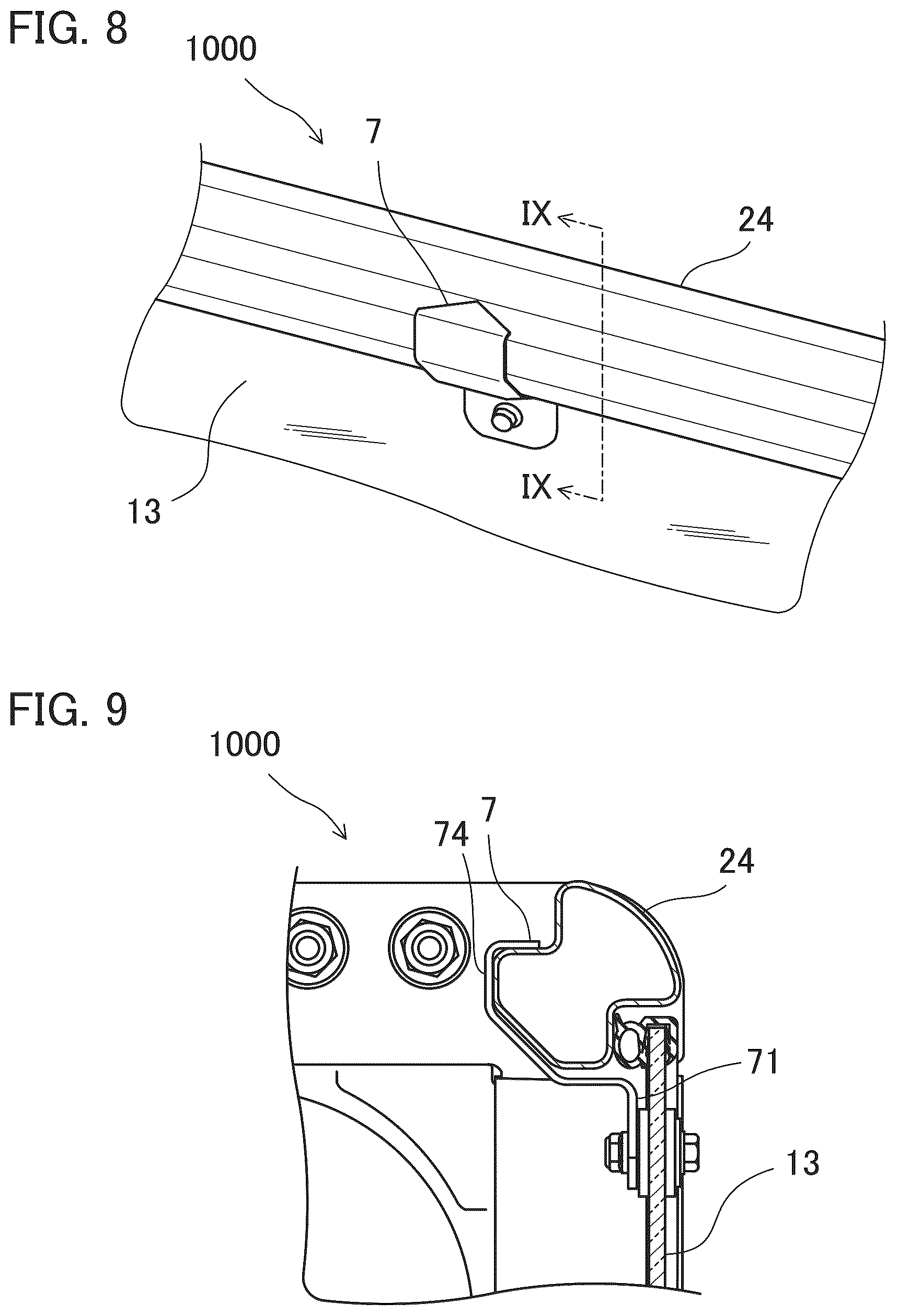 Patent US12090817 Figure 5 – Windowshield attachment structure and bracket