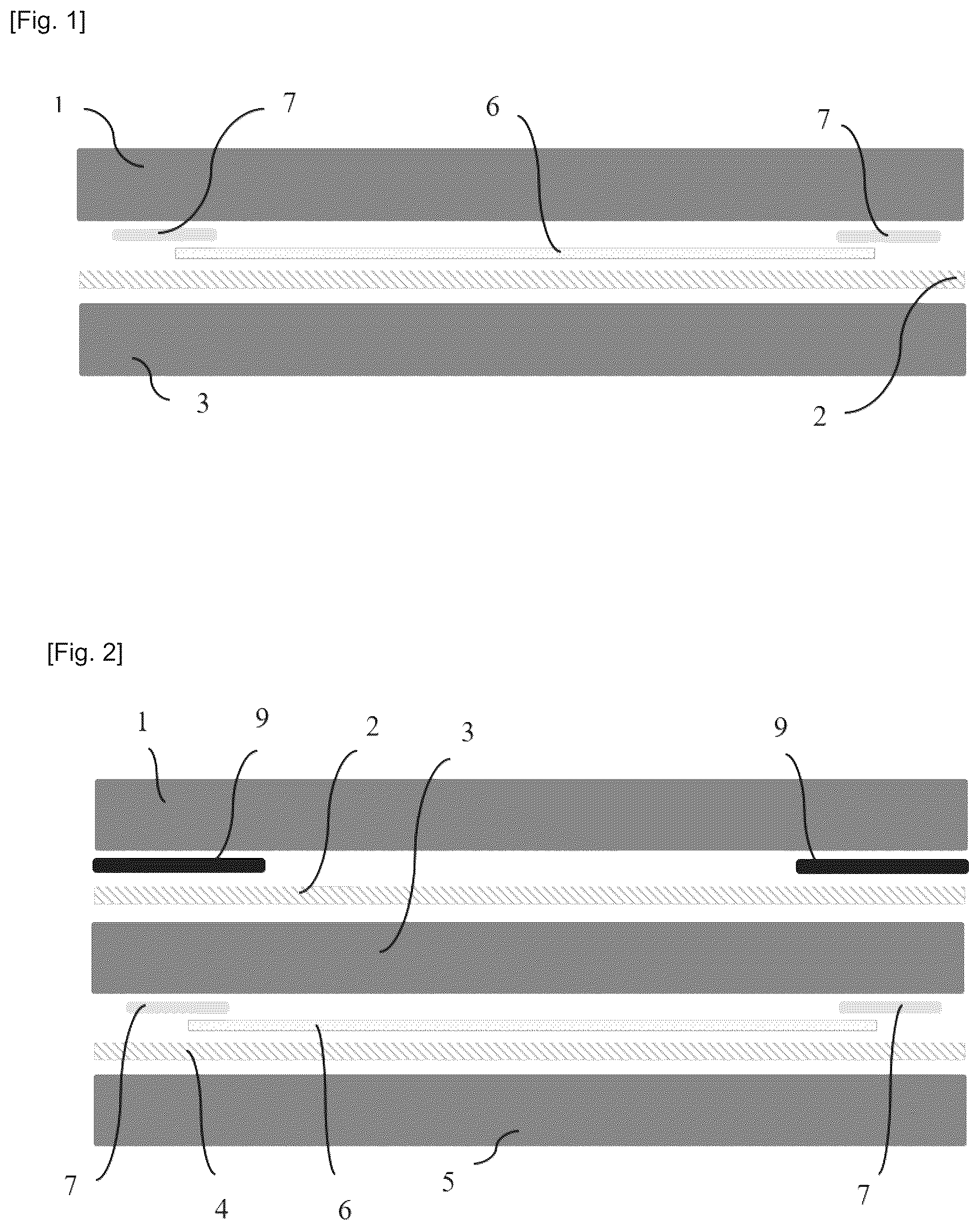 Patent US12090818 Figure 1 – Laminated glazing with heating layer at the same level of the laminated structure as the mask of the electric current leads of the heating layer