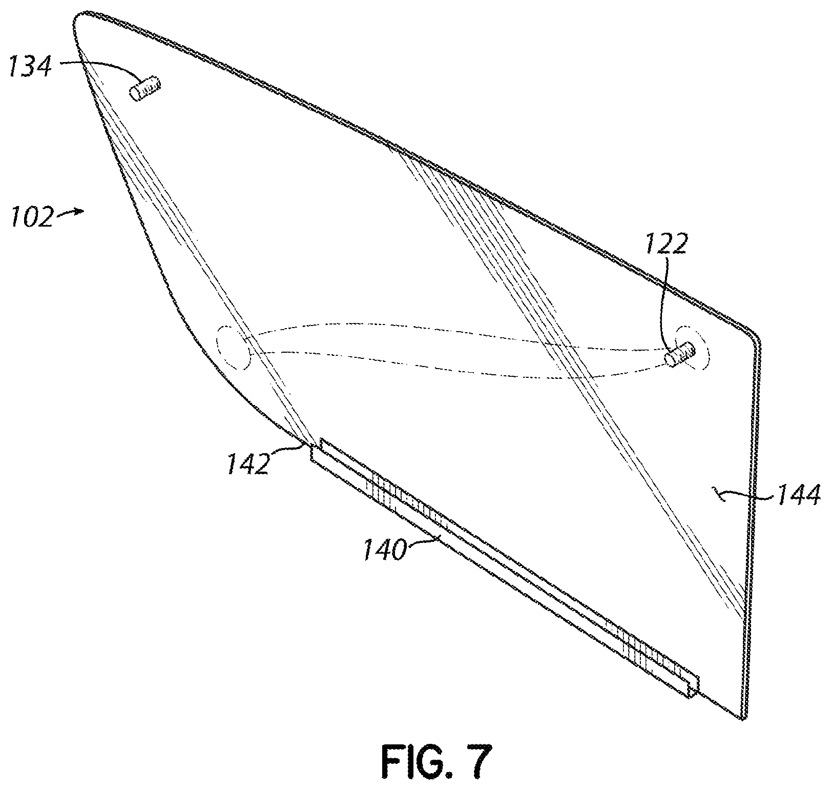 Patent US12090819 Figure 5 – Removable panel assembly for a vehicle window and related methods