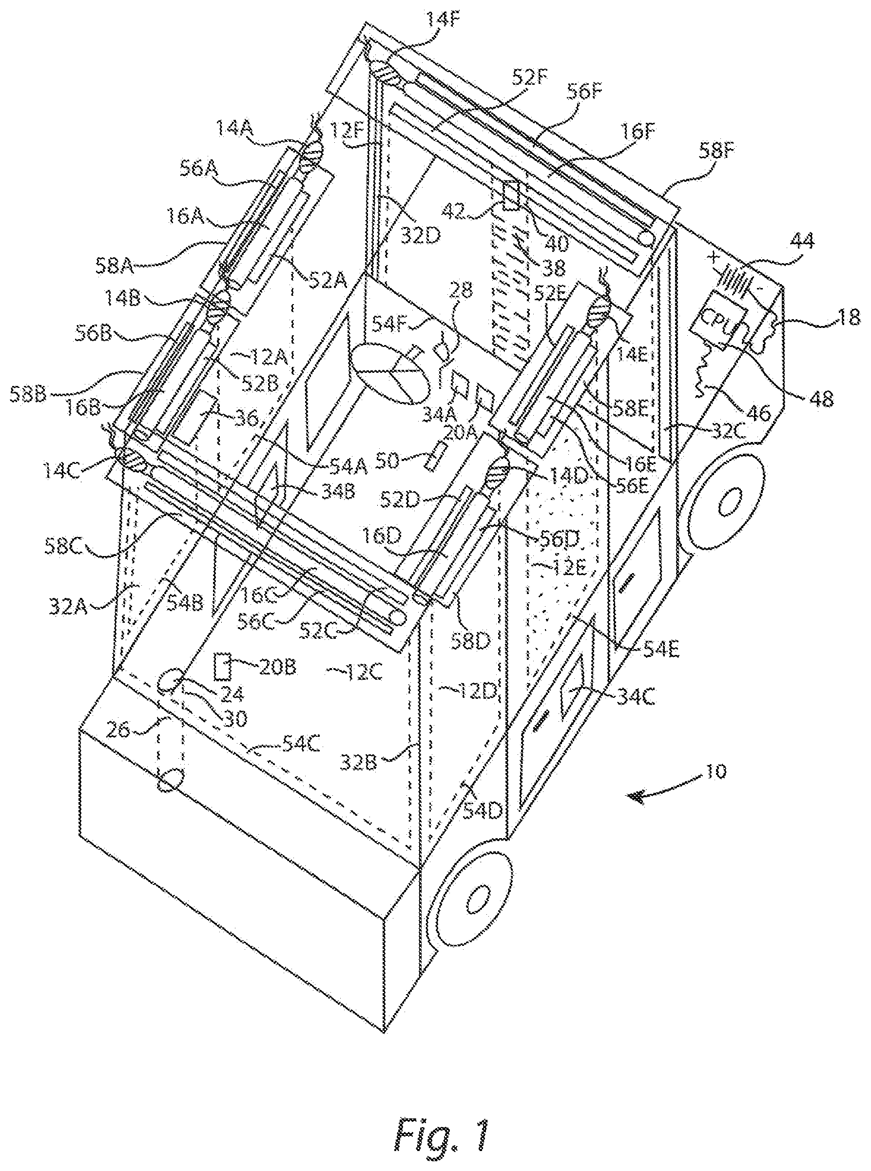 Patent US12090820 Figure 1 – Vehicle automatic window sunscreens