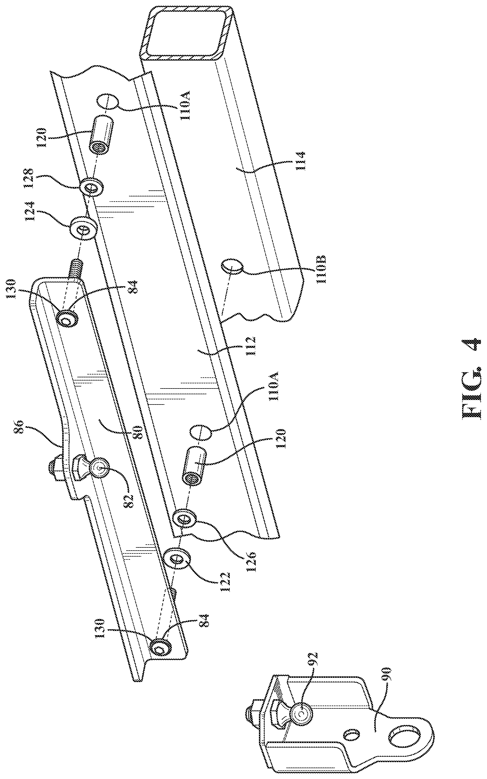 Patent US12090822 Figure 4 – Utility vehicle door travel control system