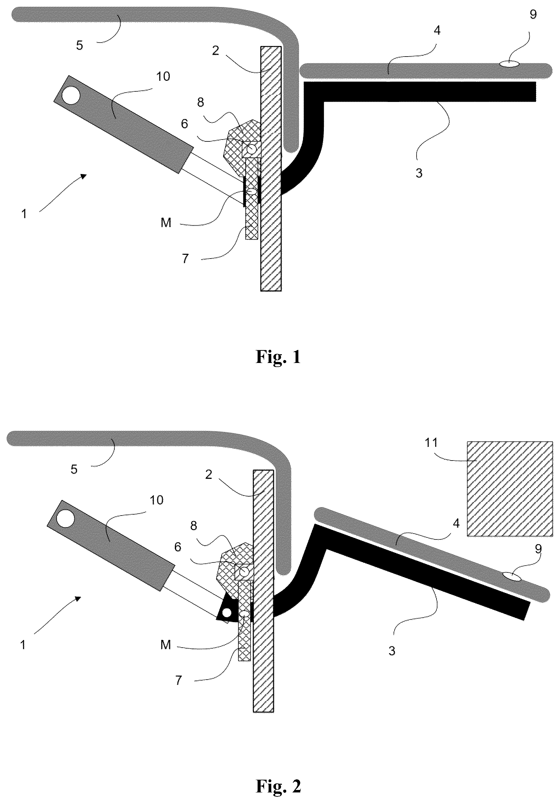 Patent US12090823 Figure 1 – Vehicle door hinge for a vehicle door, a tailgate hinge, a side door hinge and a vehicle