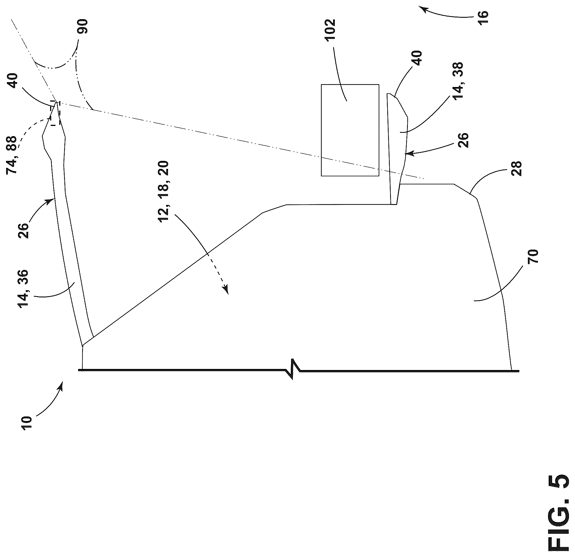 Patent US12090824 Figure 5 – System for a vehicle with a trailer coupled thereto