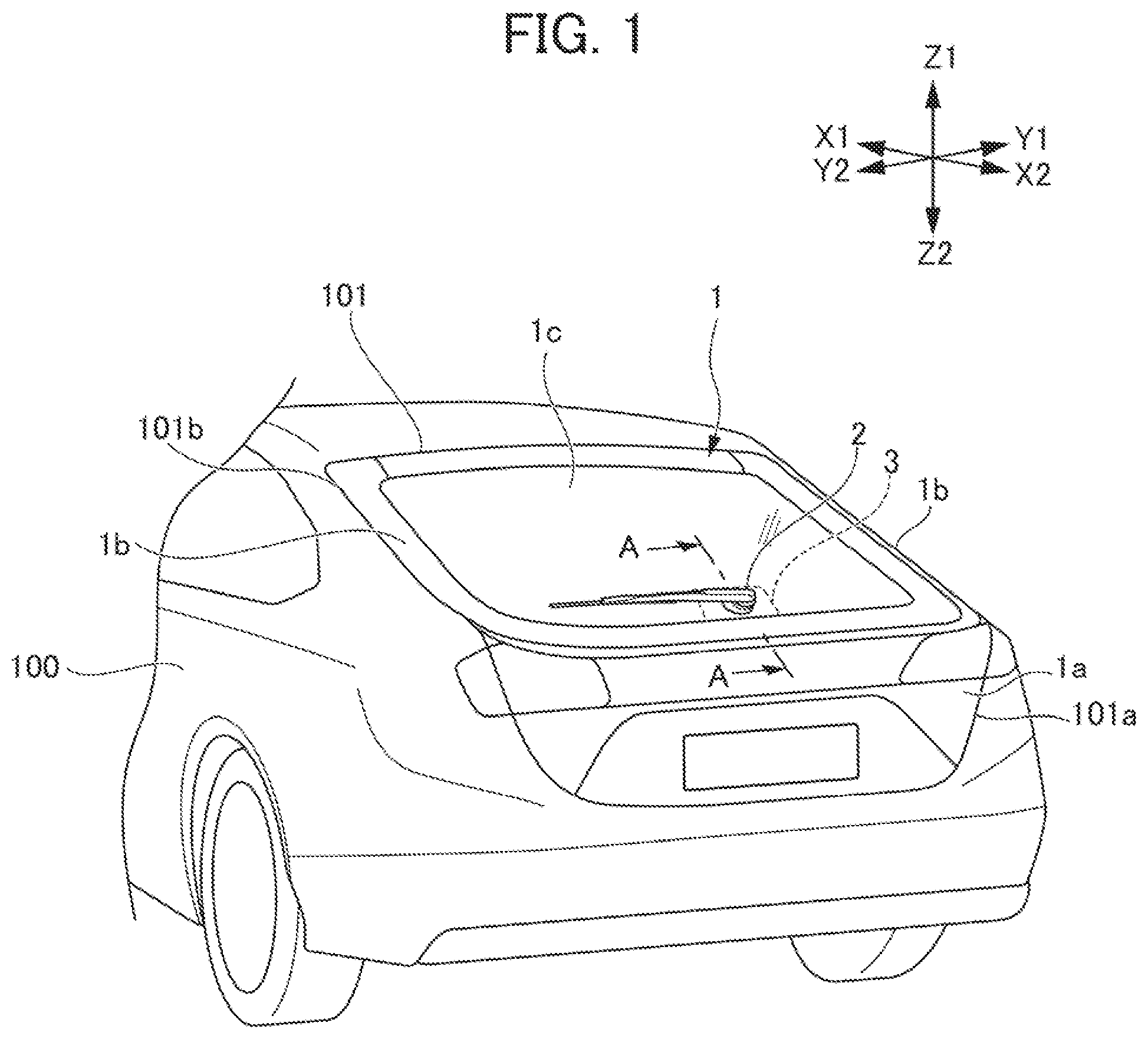 Patent US12090826 Figure 1 – Opening and closing member