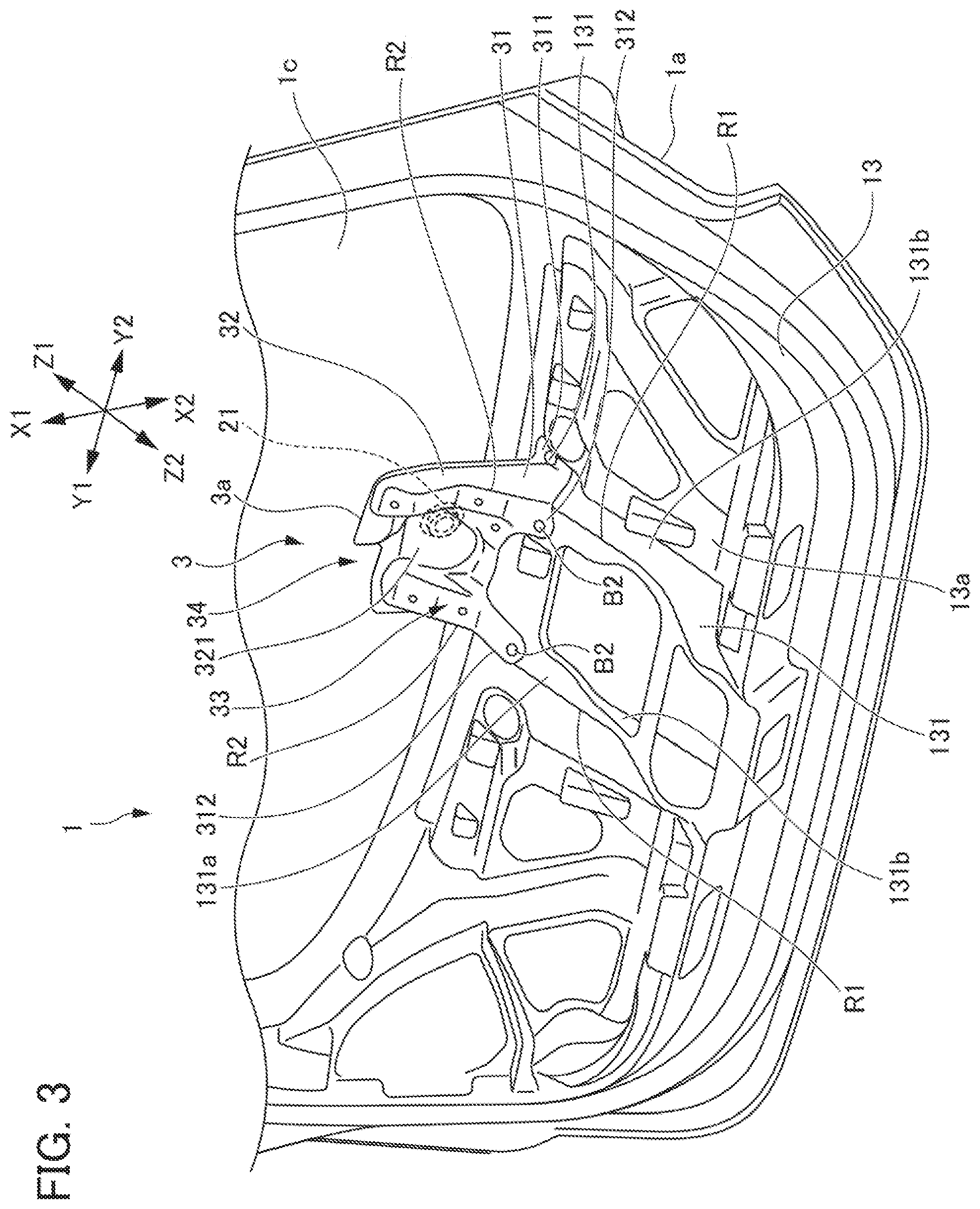 Patent US12090826 Figure 3 – Opening and closing member