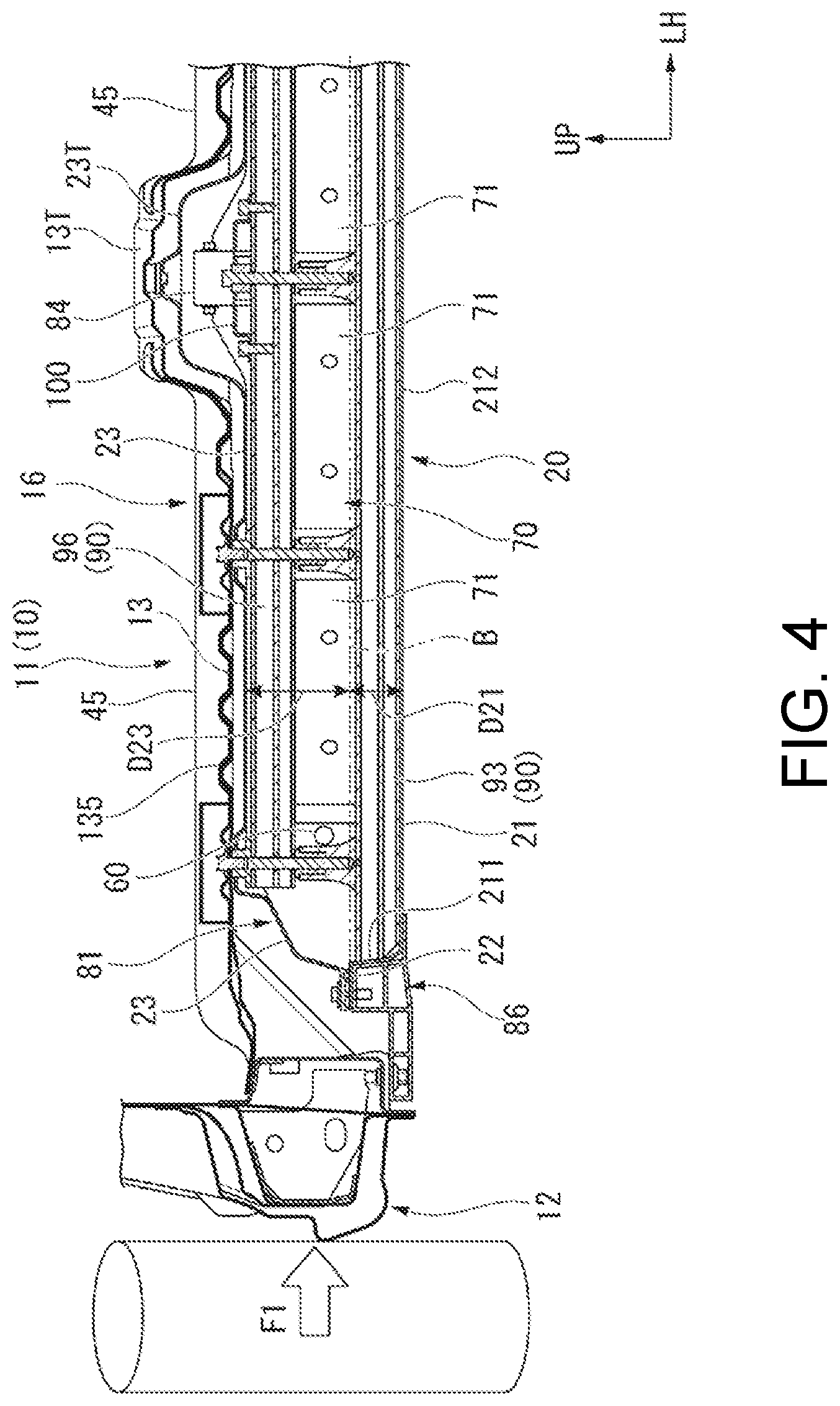 Patent US12090831 Figure 4 – Vehicle body lower structure