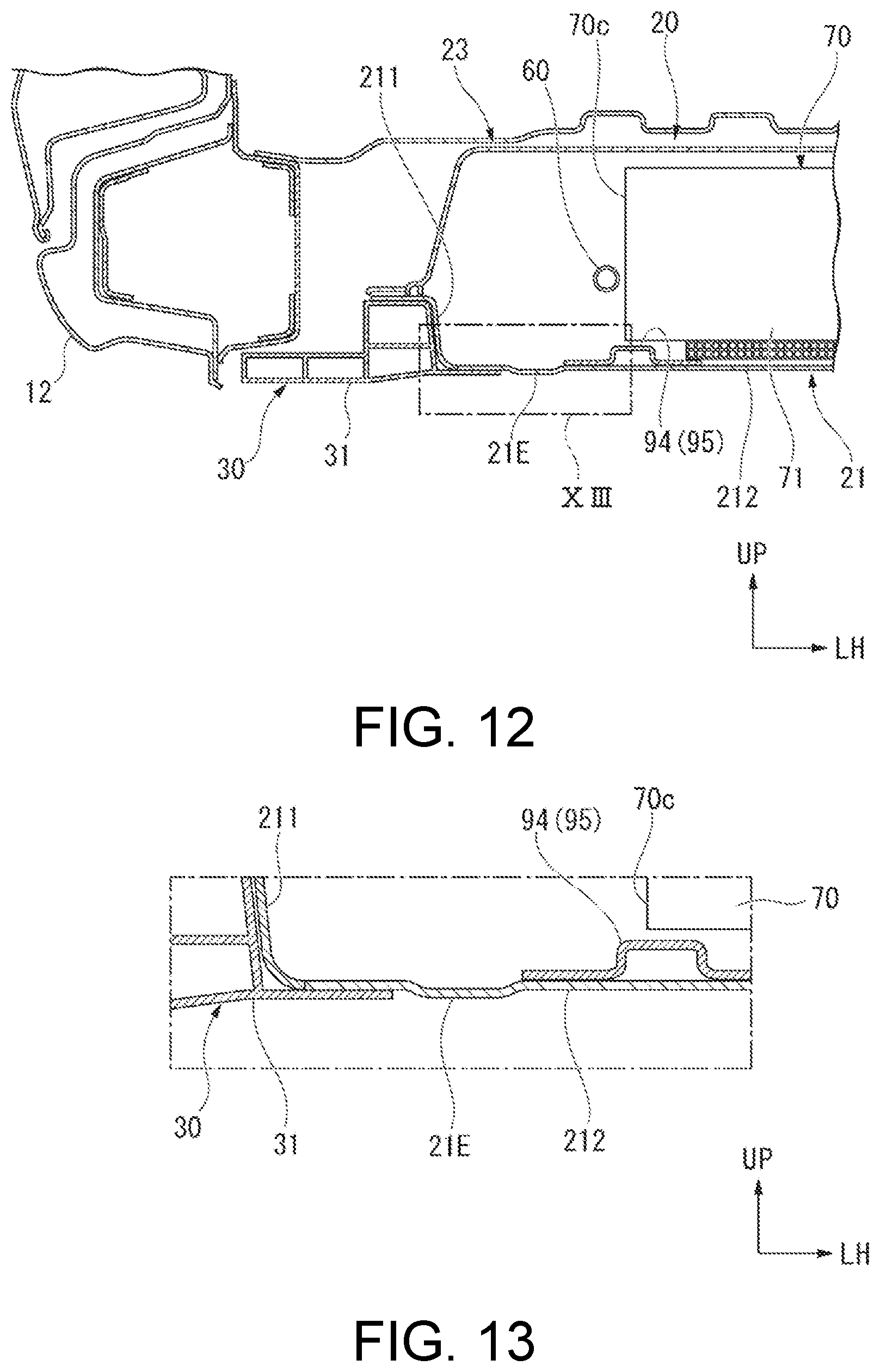 Patent US12090831 Figure 12 – Vehicle body lower structure