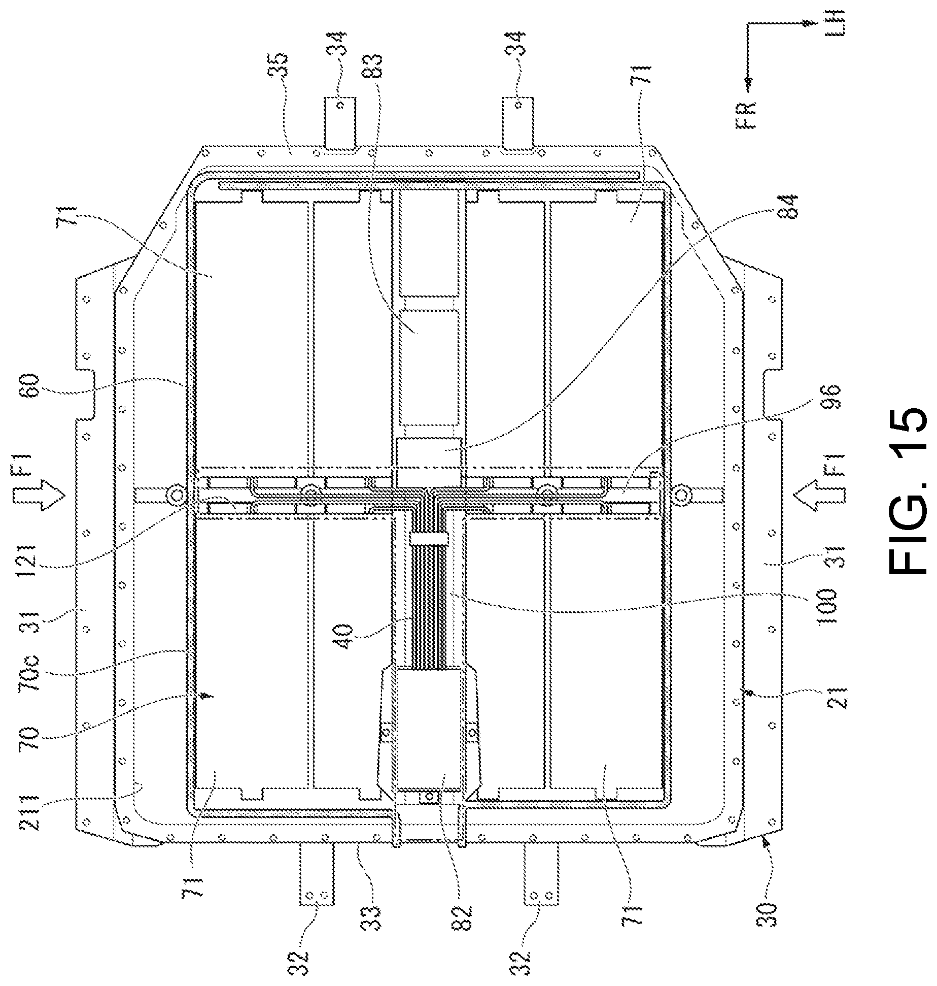 Patent US12090831 Figure 14 – Vehicle body lower structure