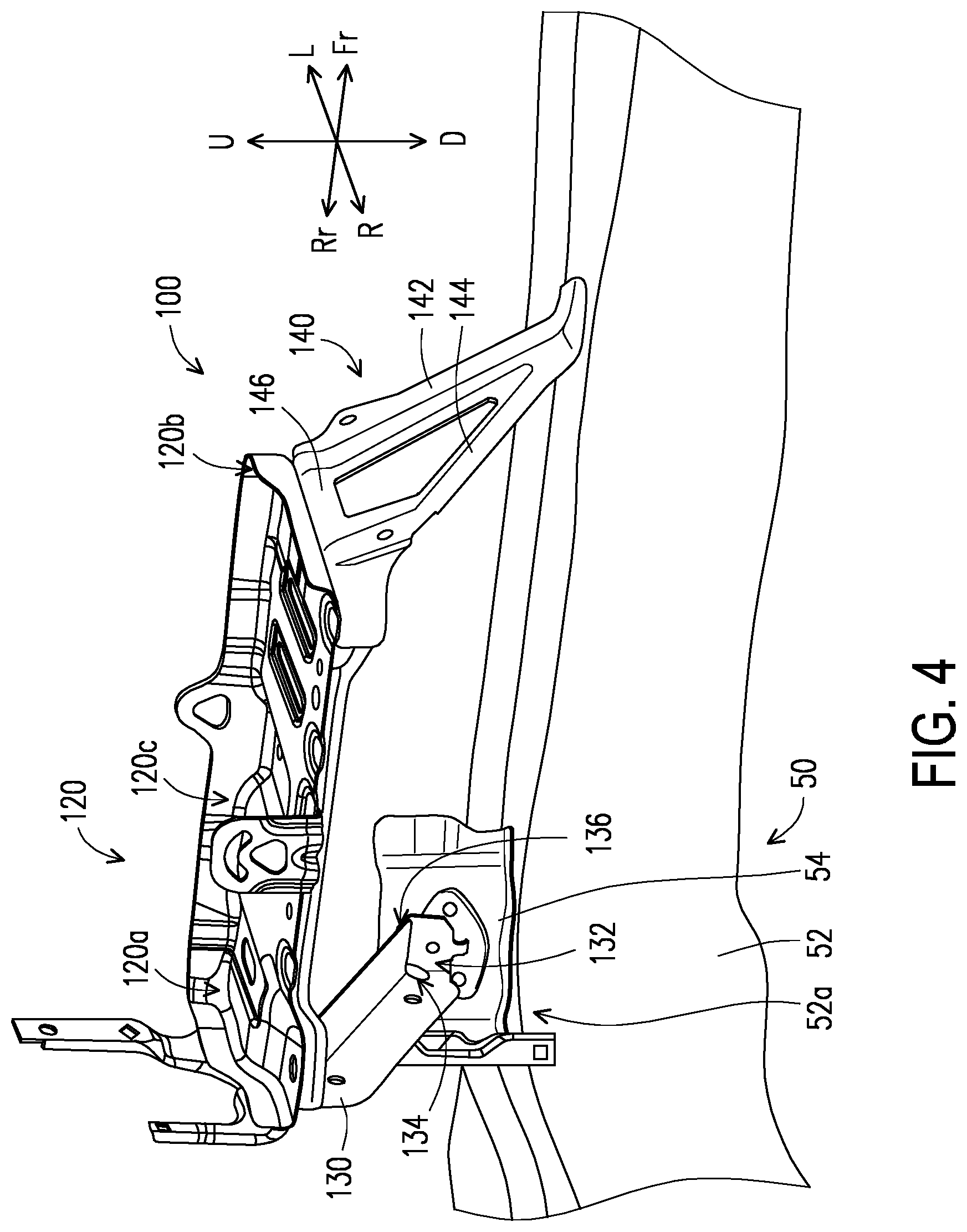 Patent US12090832 Figure 4 – Battery installation structure