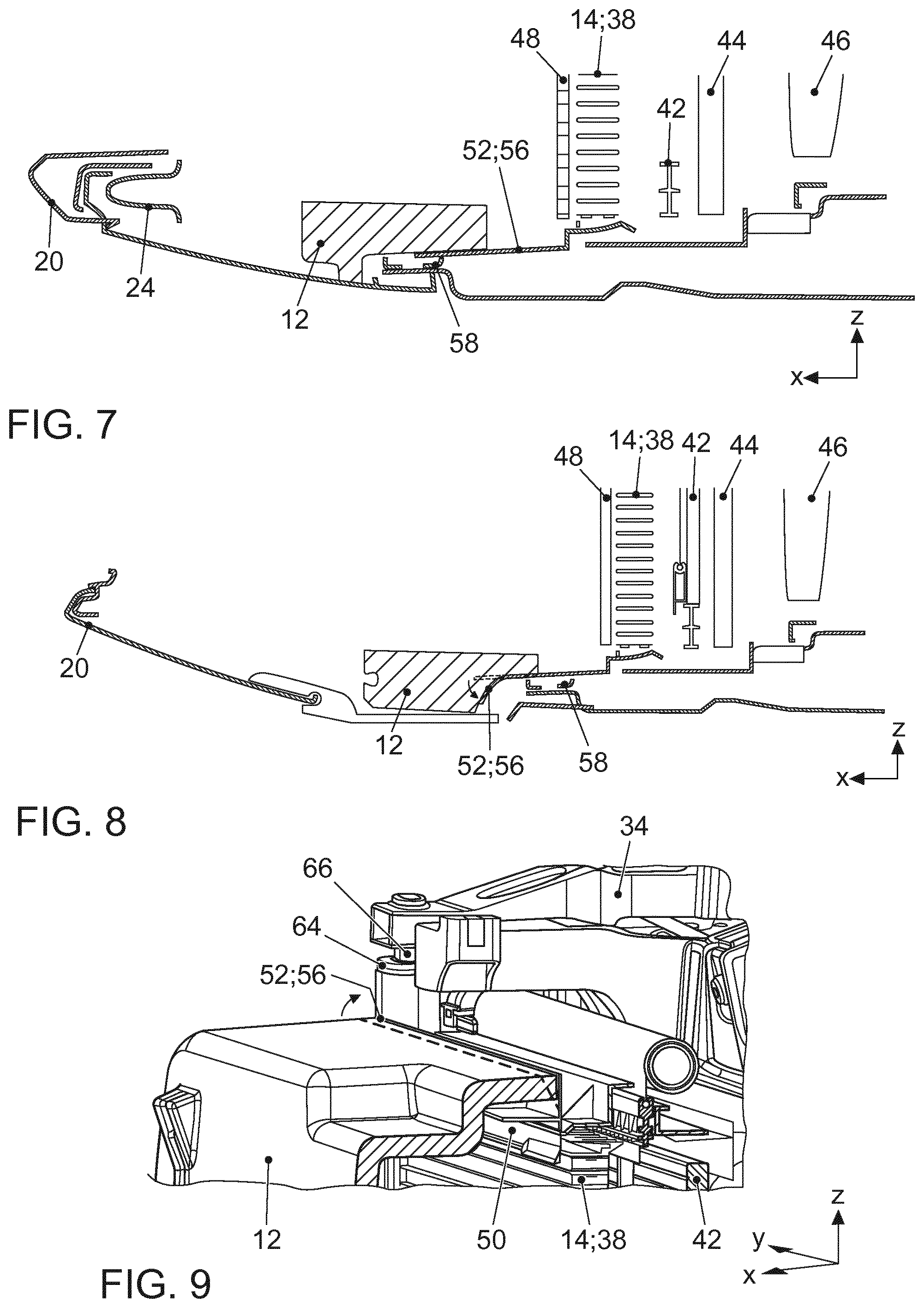 Patent US12090835 Figure 4 – Arrangement of an air guiding element made of foam on a cooler element, and cooler element and air guiding element made of foam
