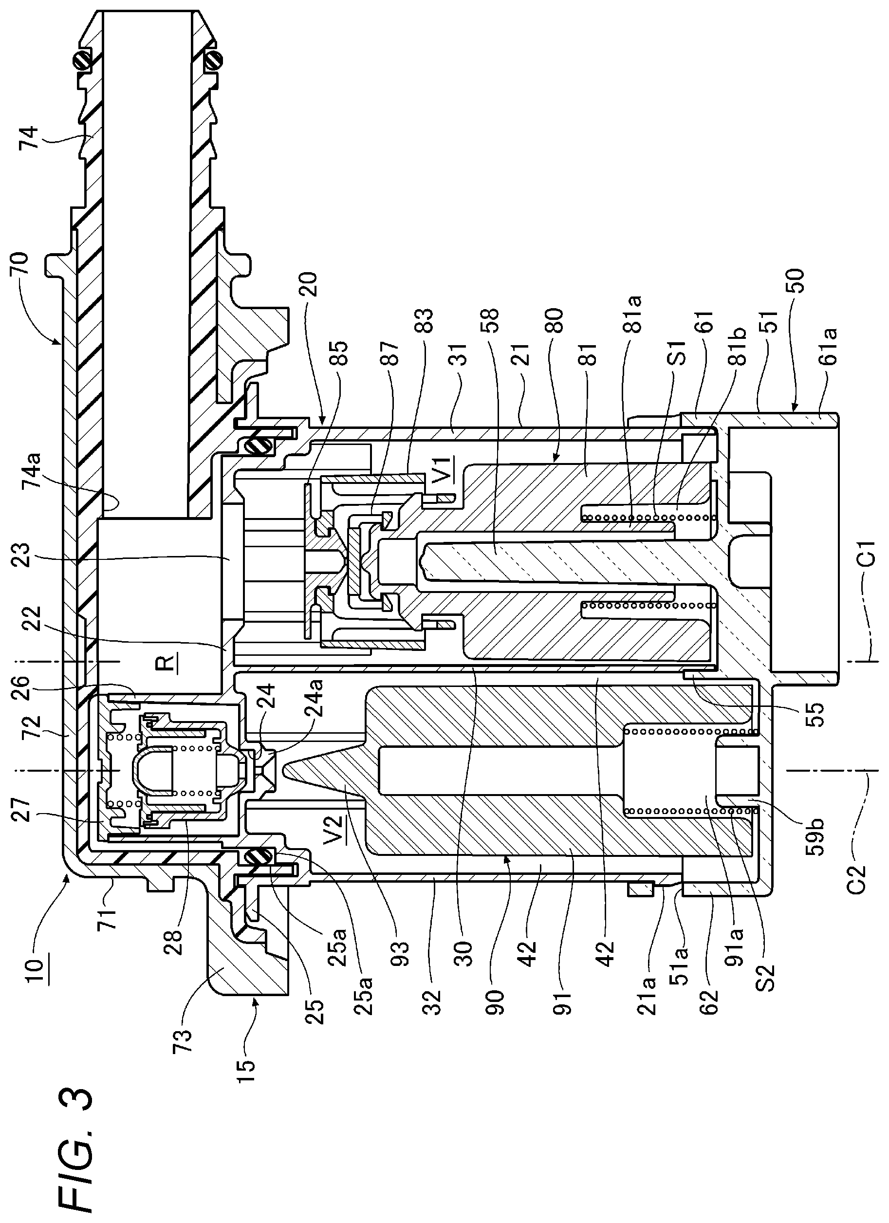 Patent US12090838 Figure 3 – Valve device for fuel tank