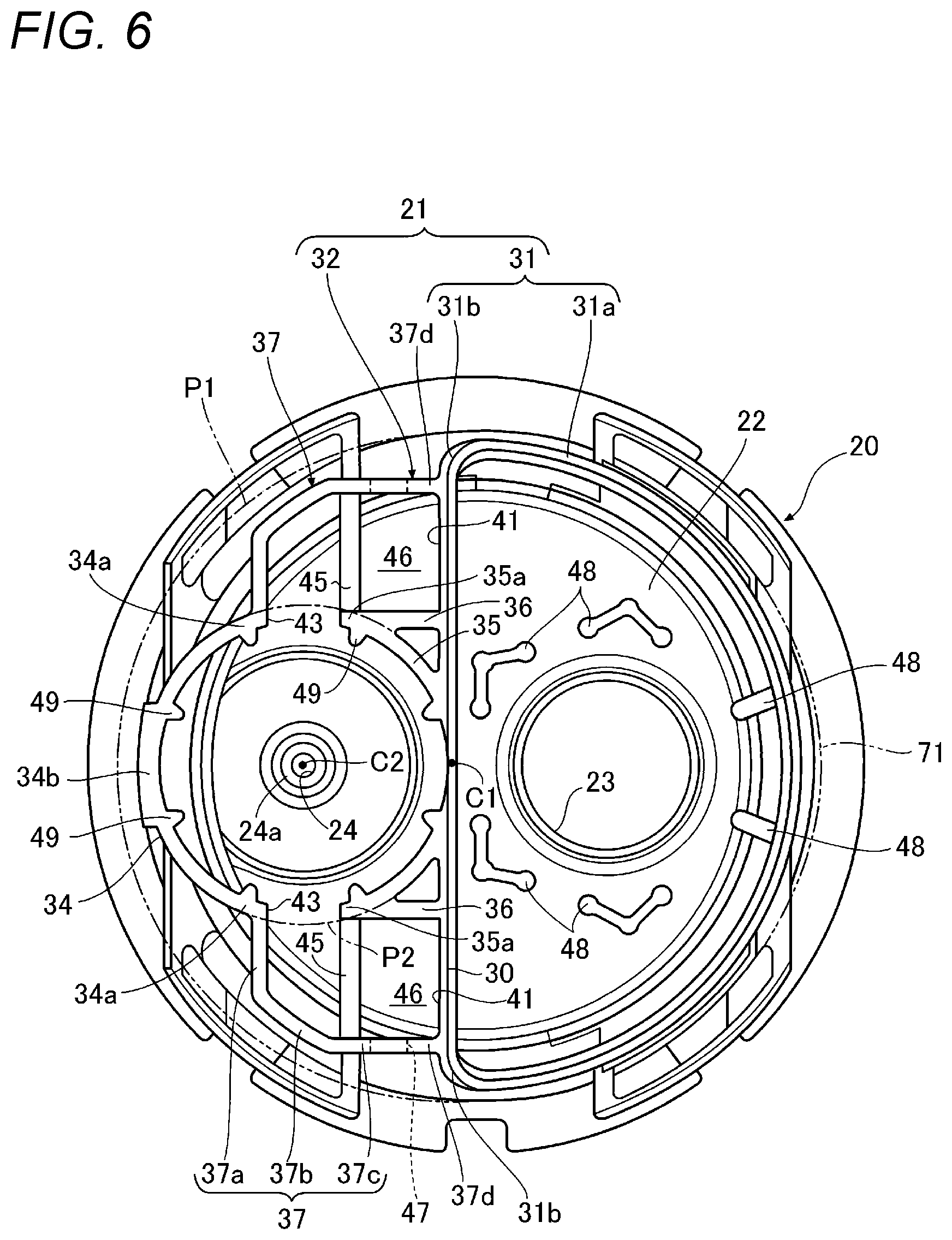 Patent US12090838 Figure 6 – Valve device for fuel tank
