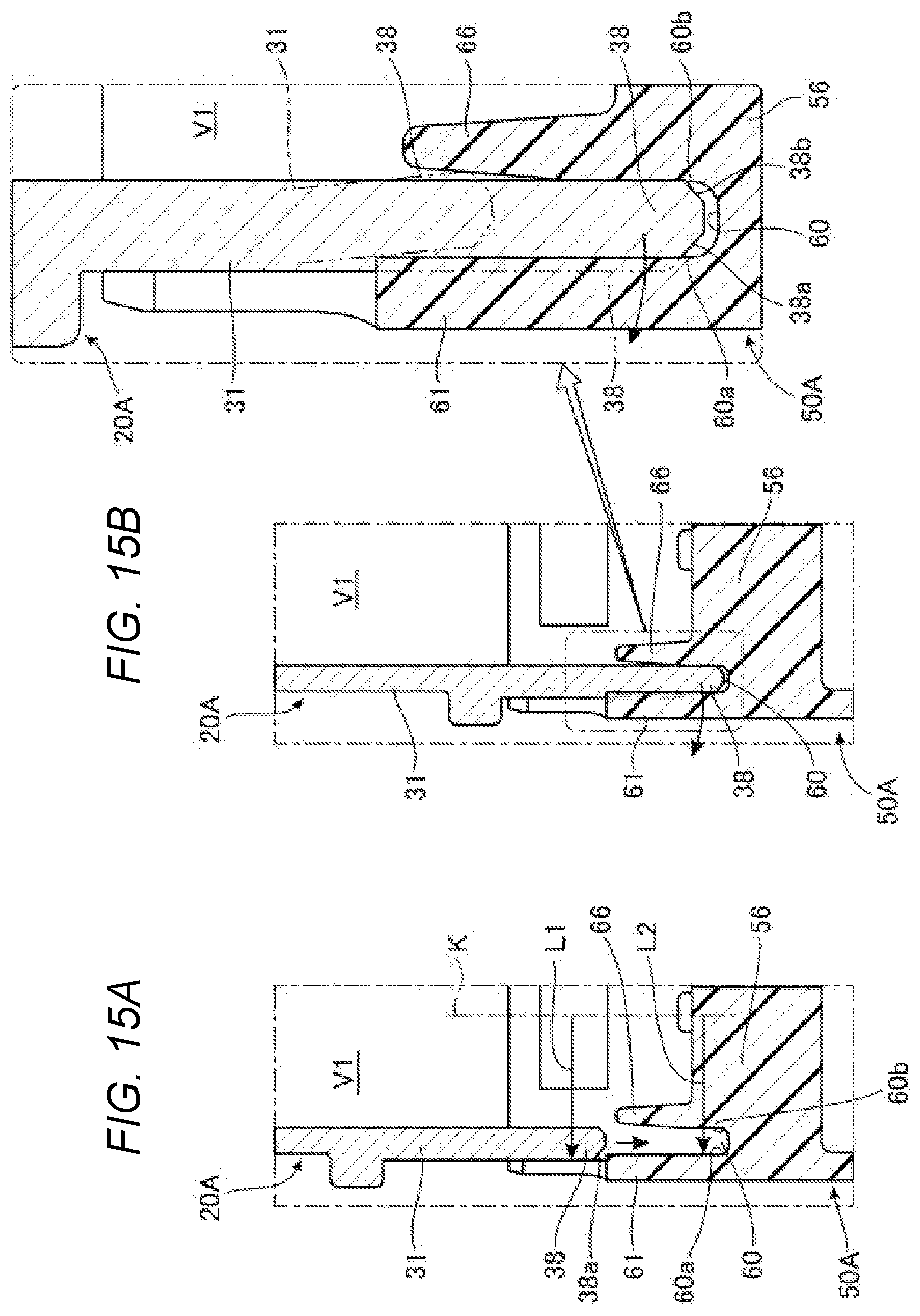 Patent US12090838 Figure 15 – Valve device for fuel tank