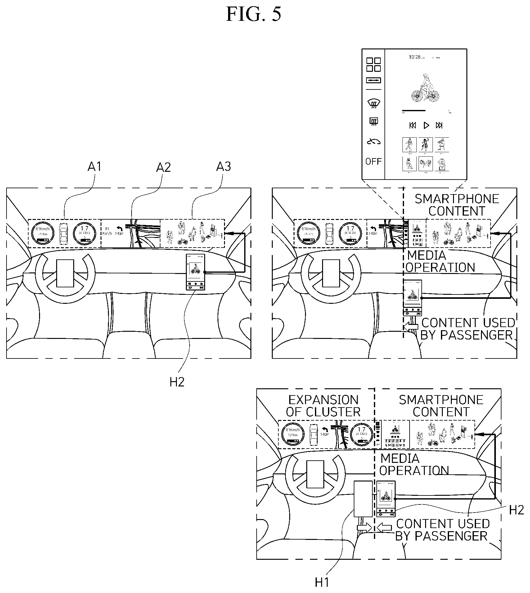Patent US12090847 Figure 8 – Apparatus and method for controlling display