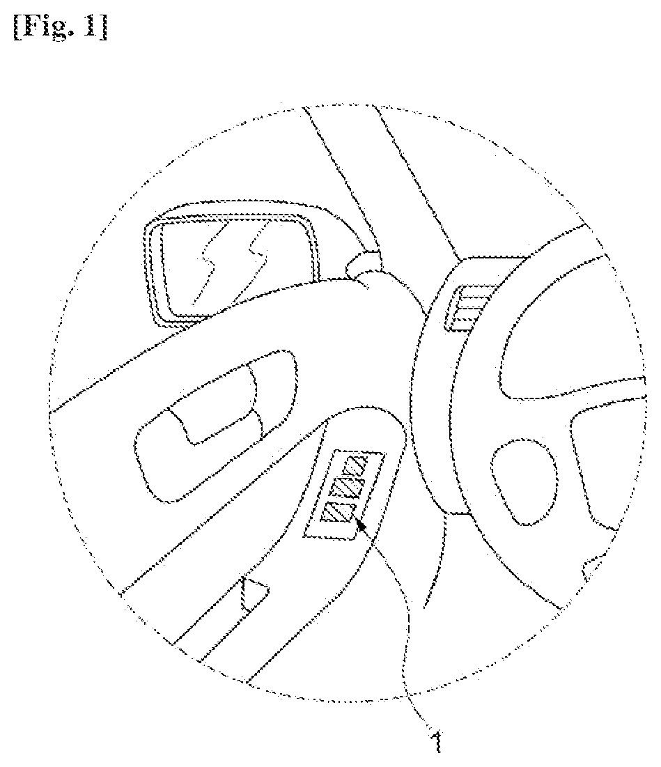 Patent US12090848 Figure 1 – Interface for controlling at least one function of a unit of a motor vehicle