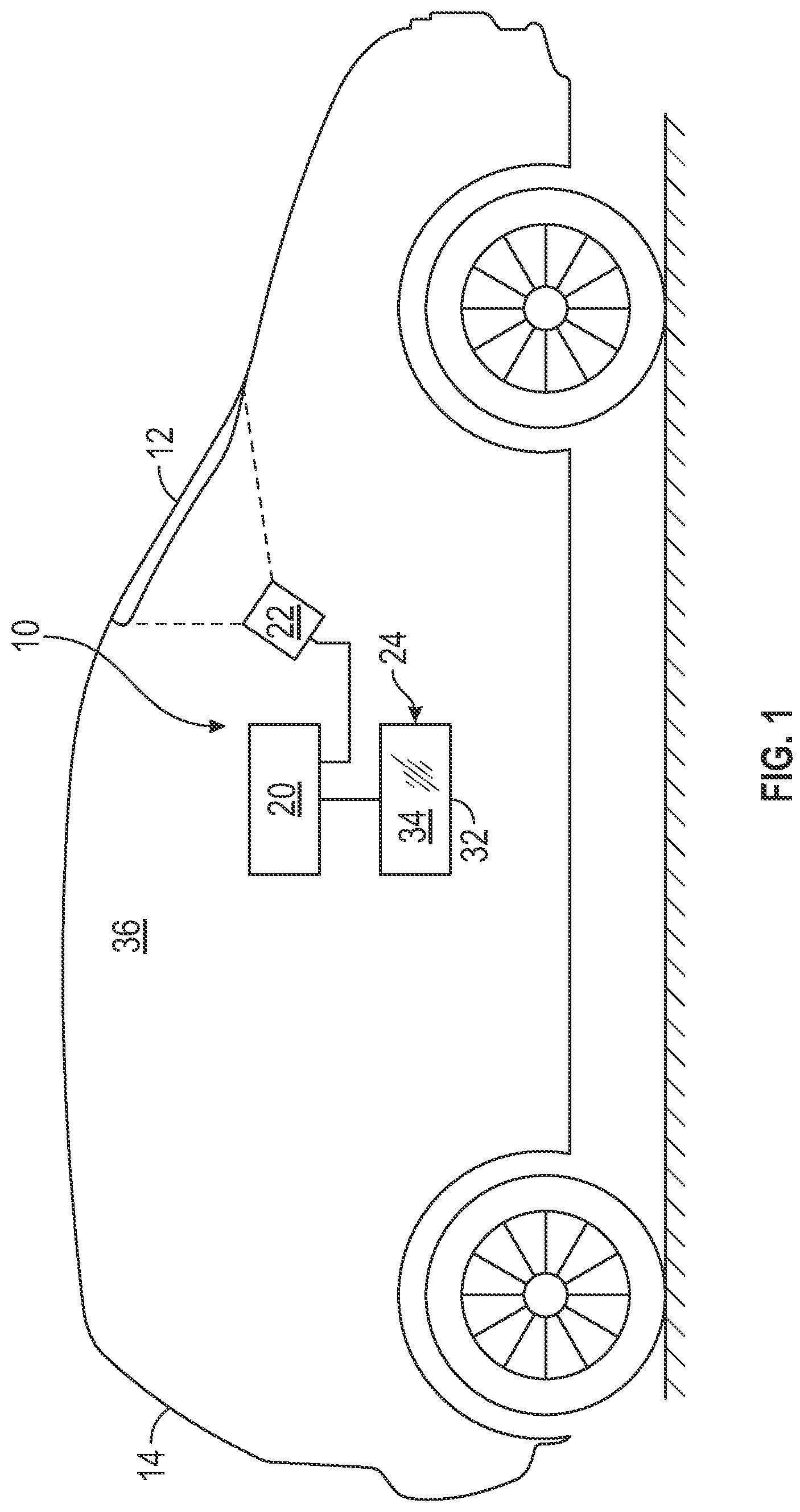 Patent US12090850 Figure 1 – Head-up display with adaptive color palette